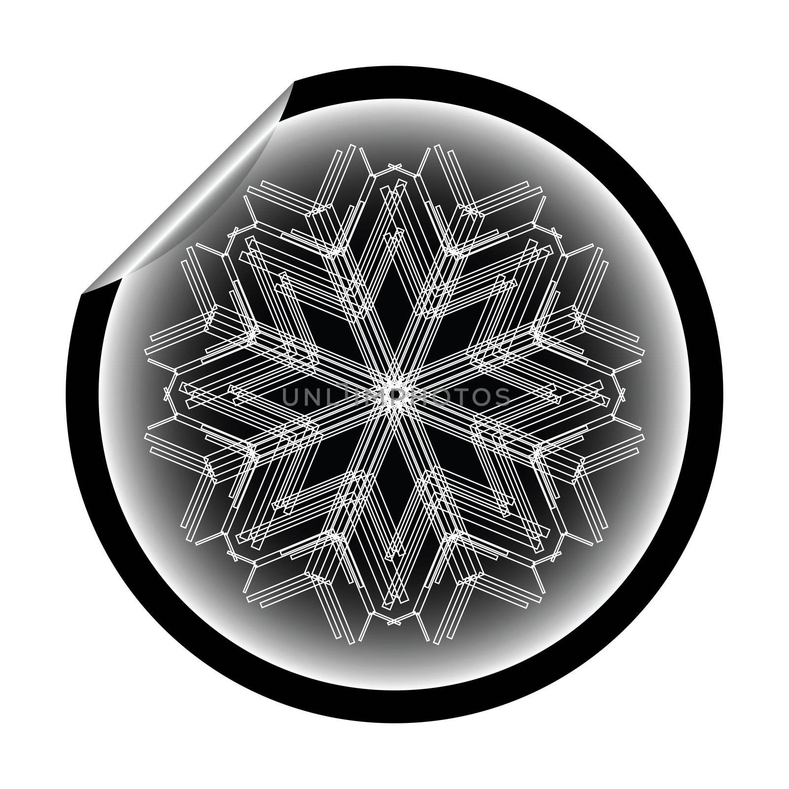 snow flake sticker isolated on white background 10 by robertosch