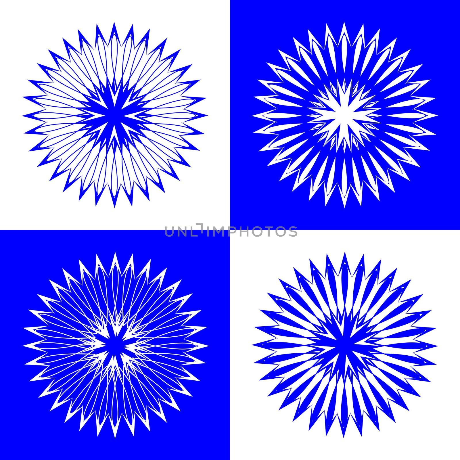 snow flakes, vector art illustration; easy to change colors