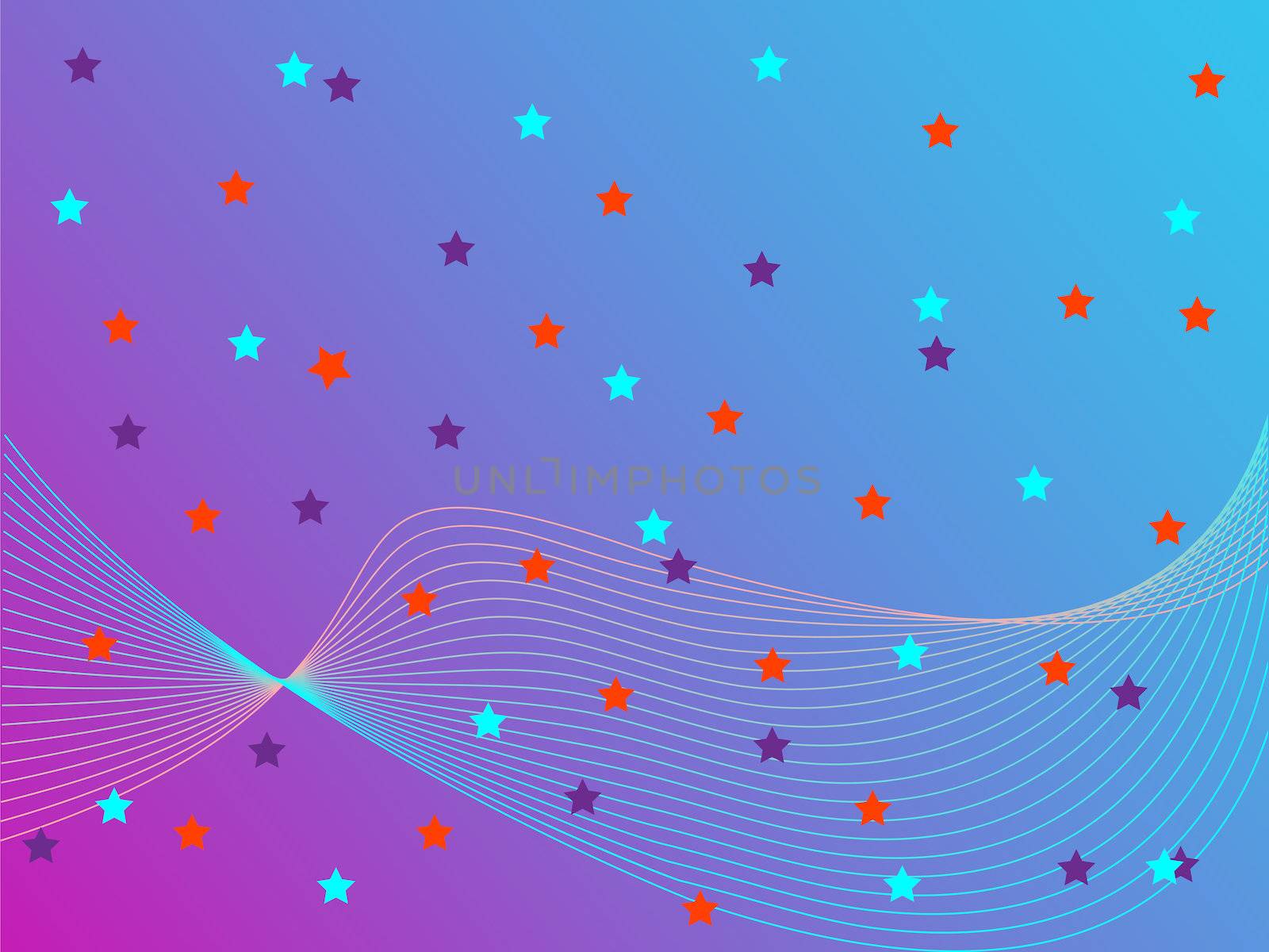 stars abstract background, vector art illustration