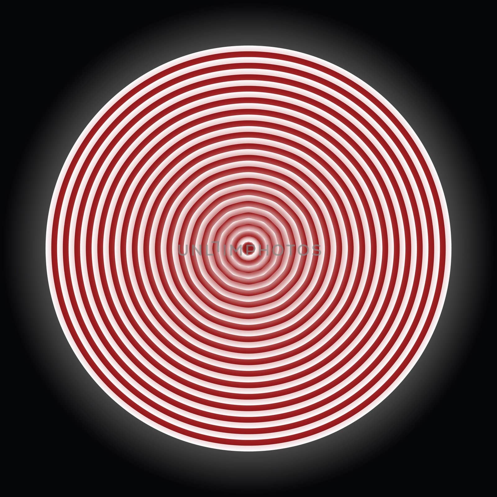 stylized red target, vector art illustration