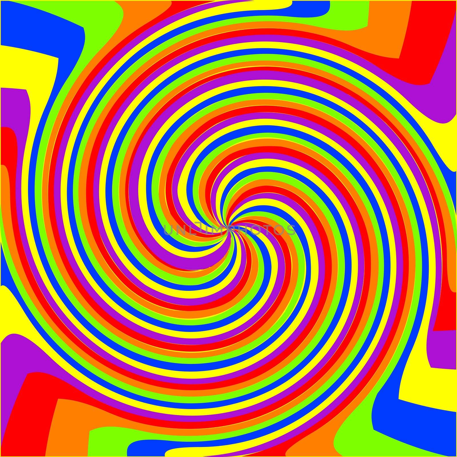swirl rainbow composition, abstract vector art illustration