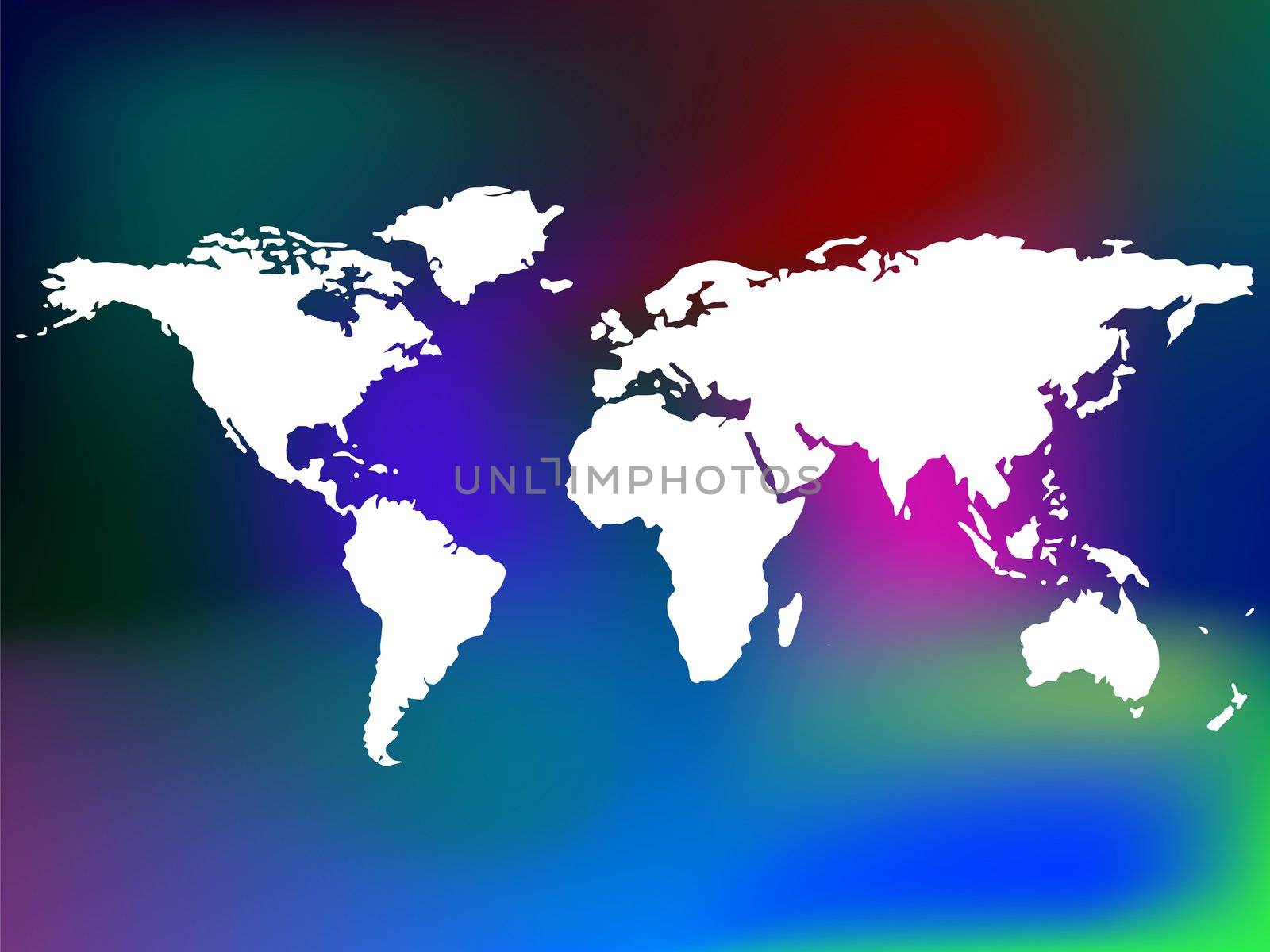 unique abstract background and world map by robertosch