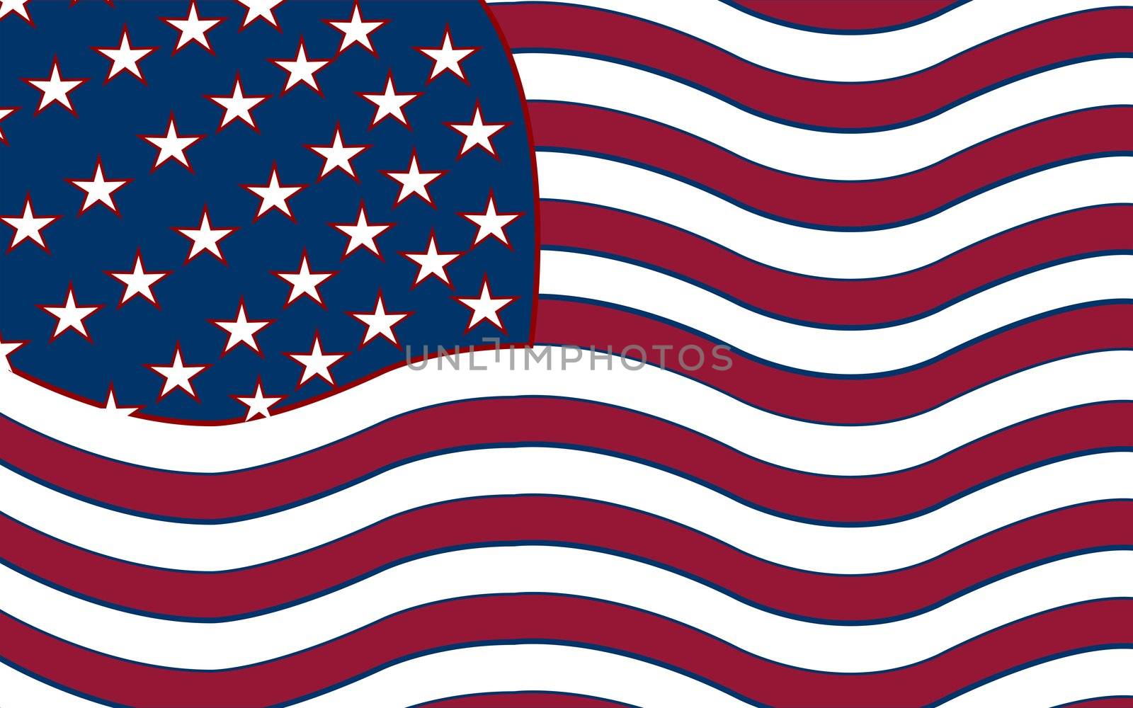 united states stylized flag by robertosch