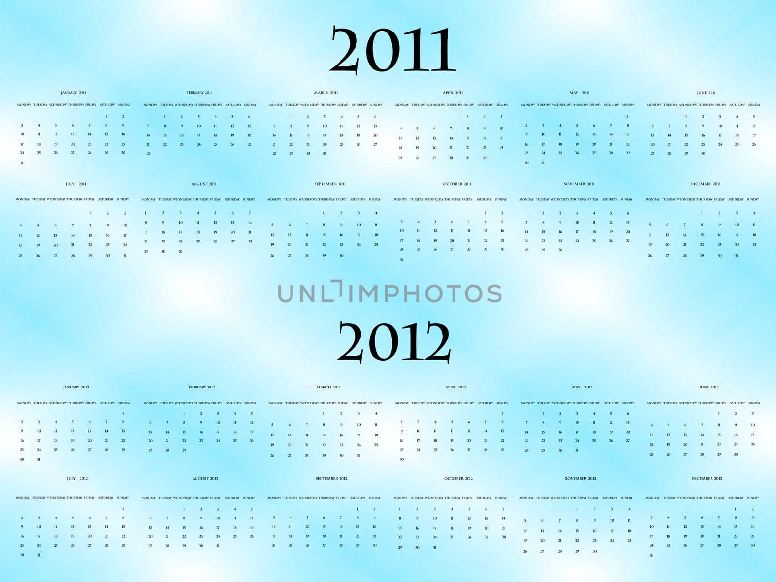 vector calendar for 2011 and 2012 by robertosch