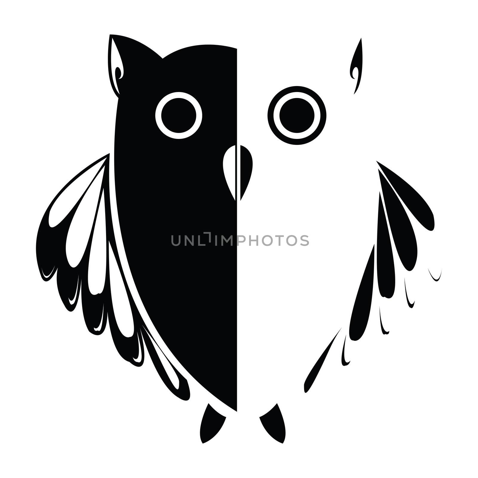 Vector stylized owl, background illustration by robertosch