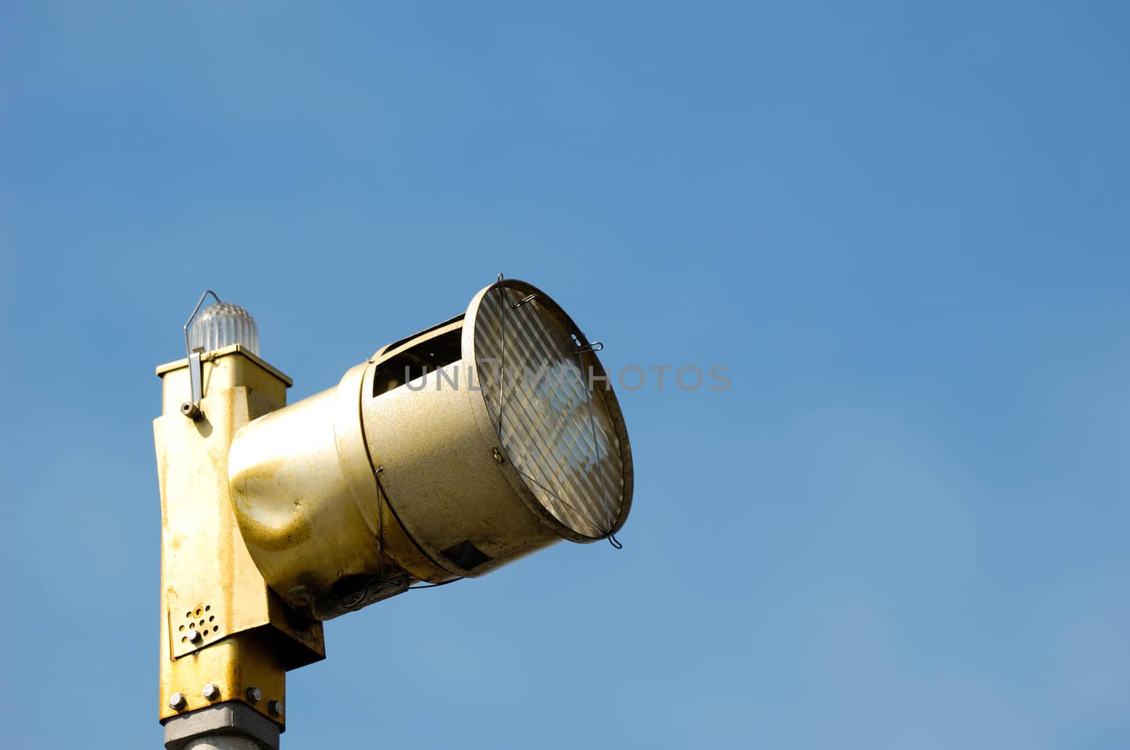 Blue sky and airport light