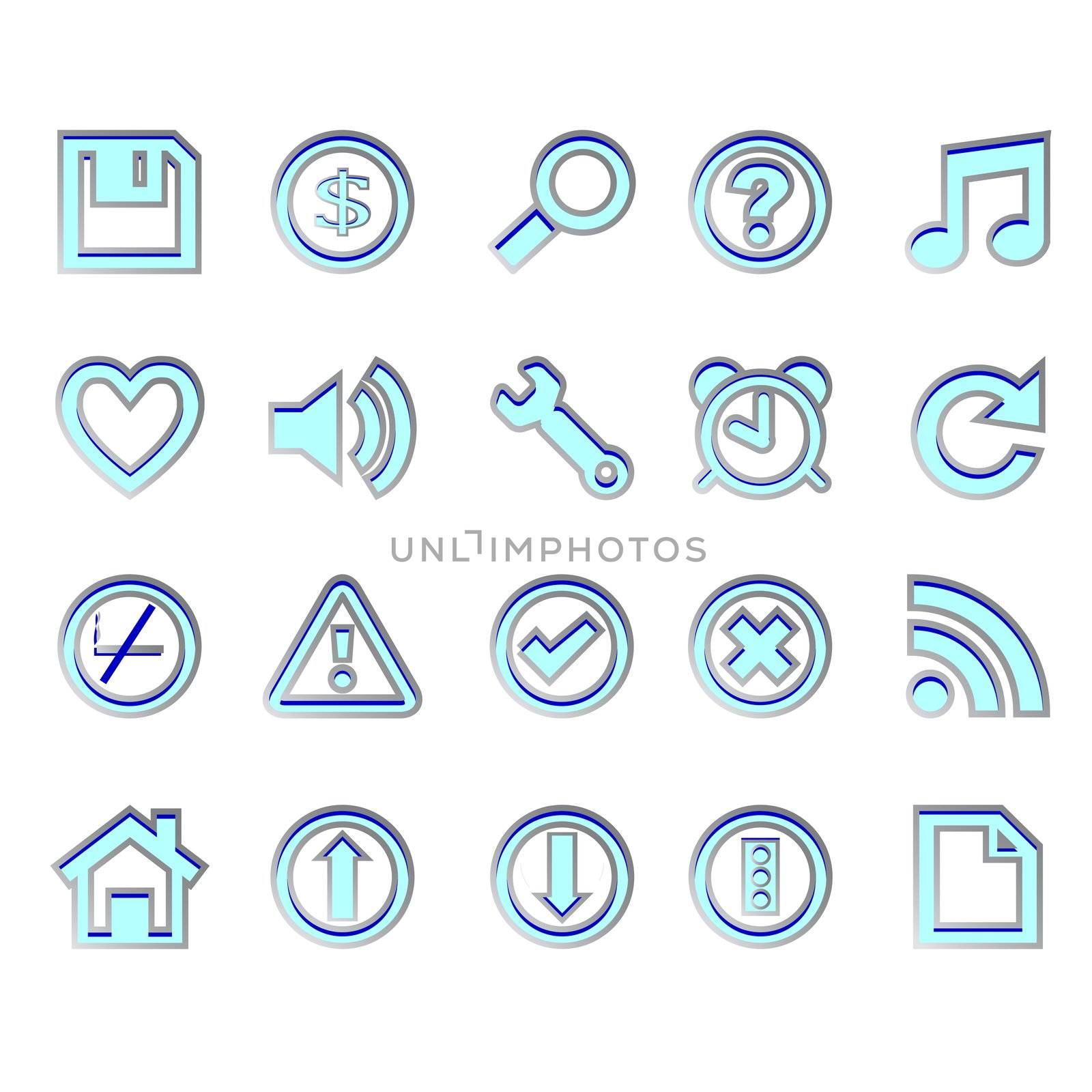 web blue icons by robertosch