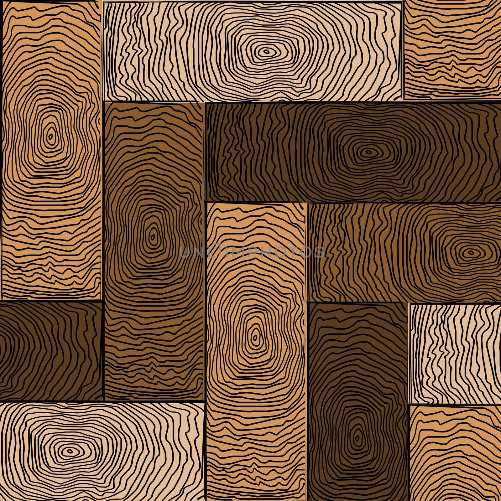 wooden colored parquet, vector art illustration