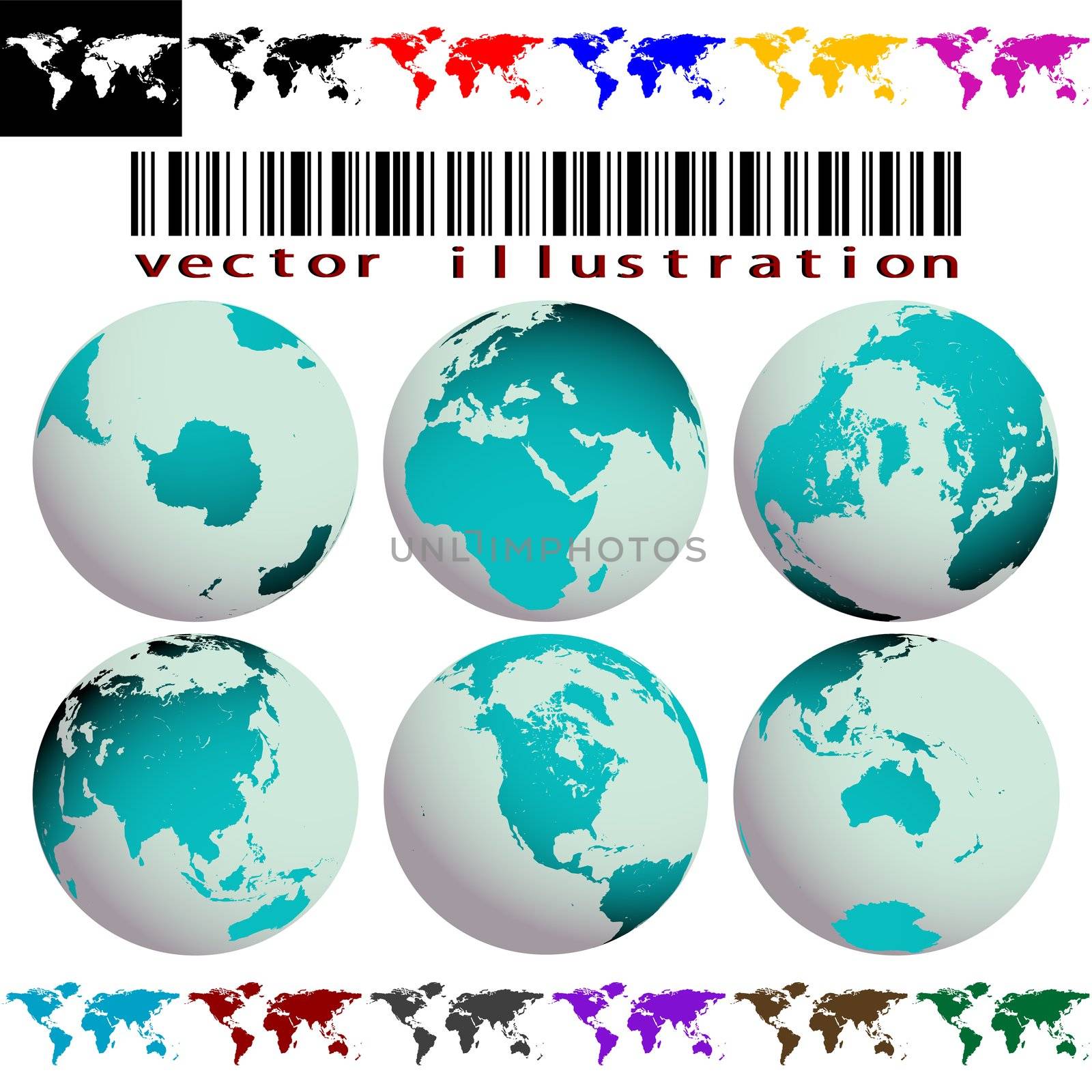 world maps and globes vector by robertosch