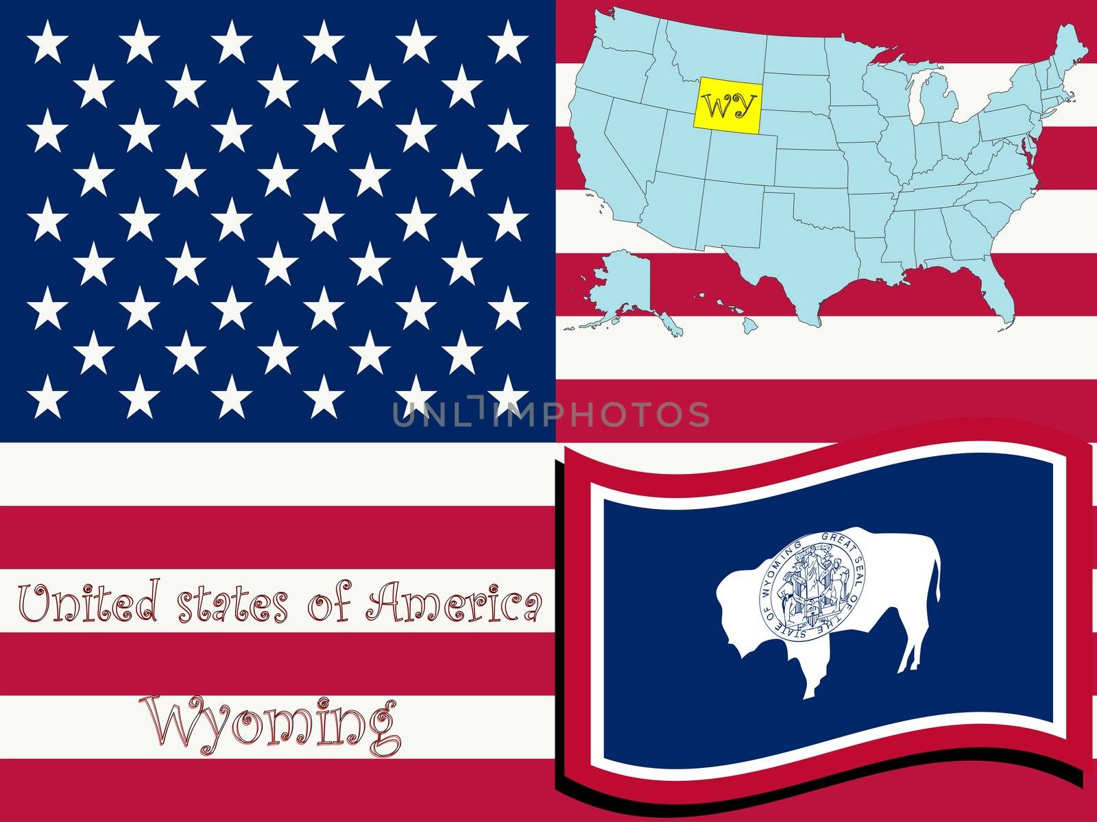 wyoming state illustration by robertosch