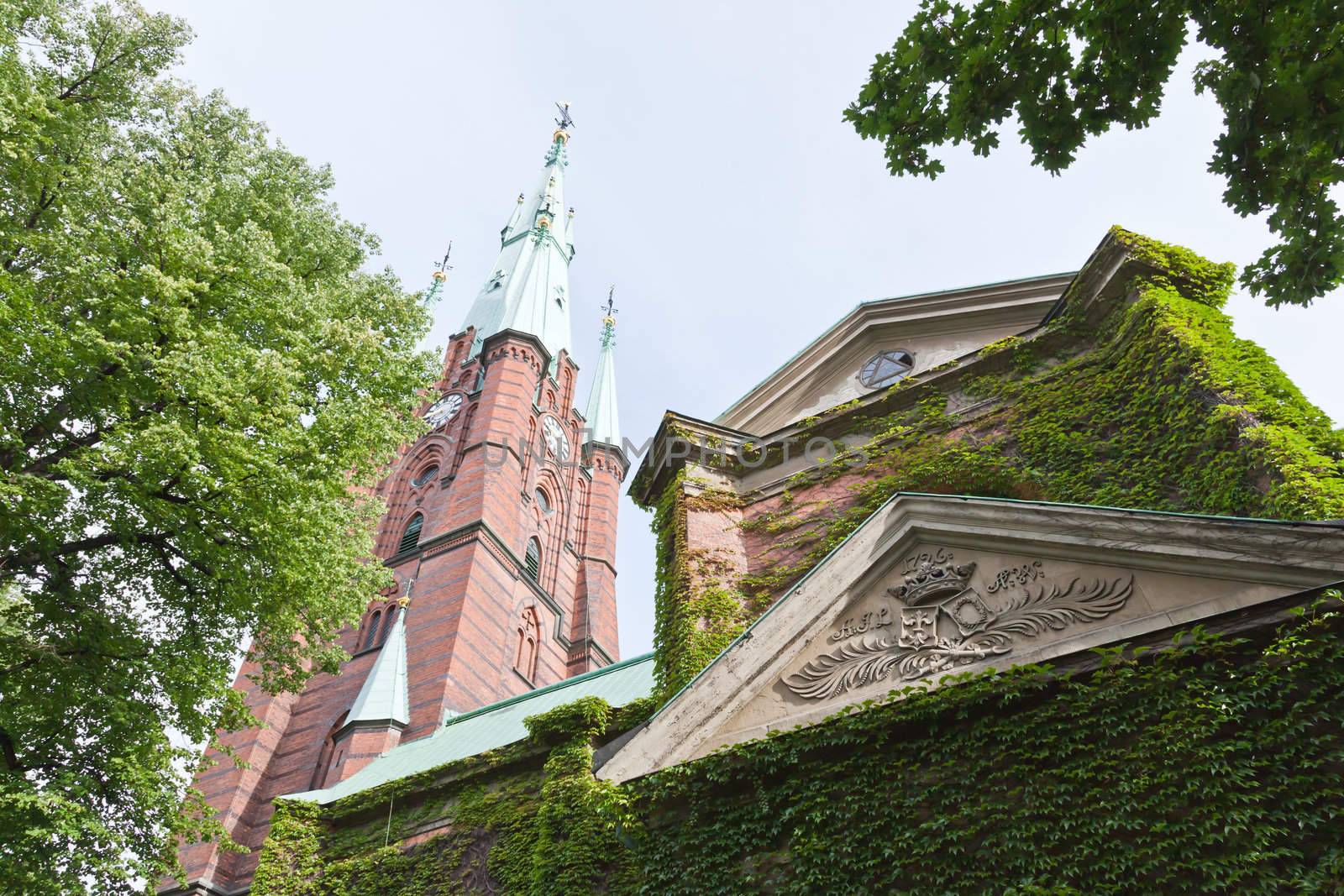 The Clara Kyrka church in central Stockholm Sweden
