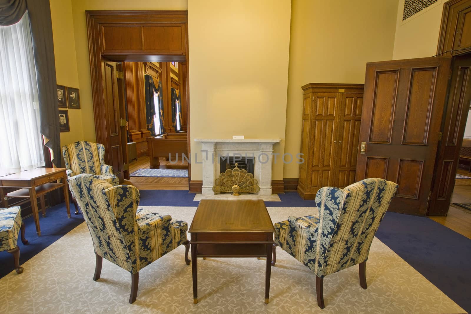 Parlor in Old Historic Building by Davidgn