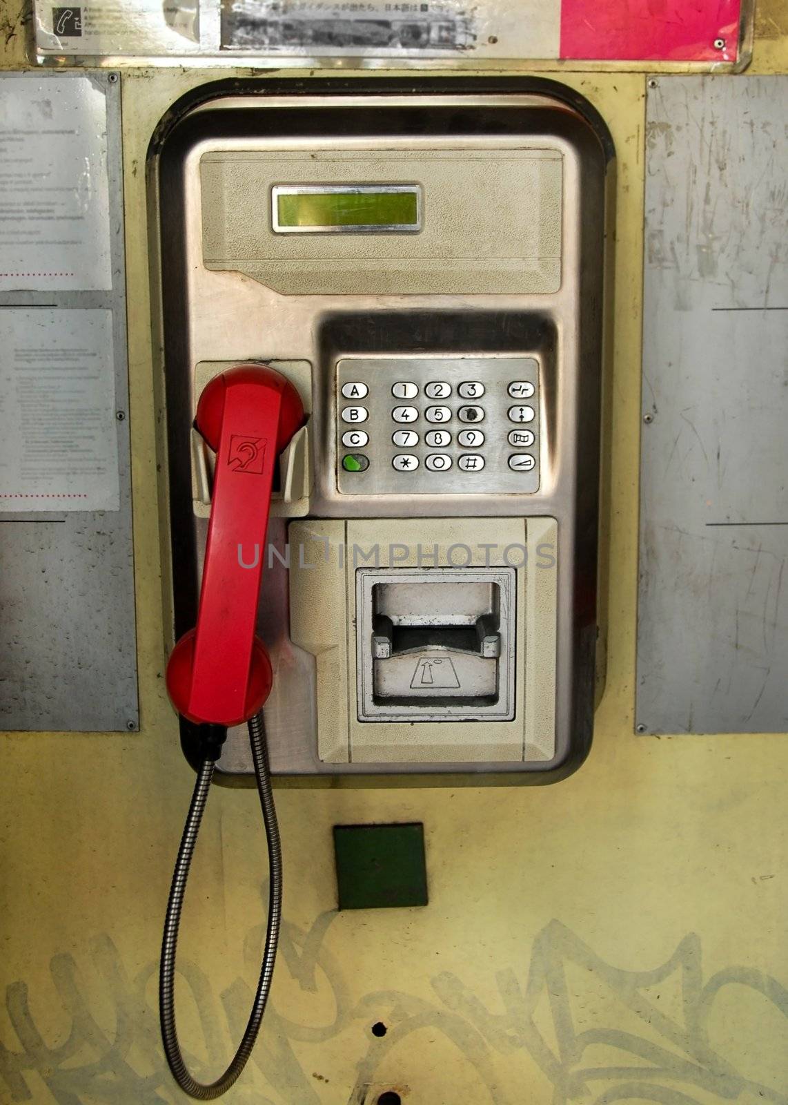 Public telephone by simply