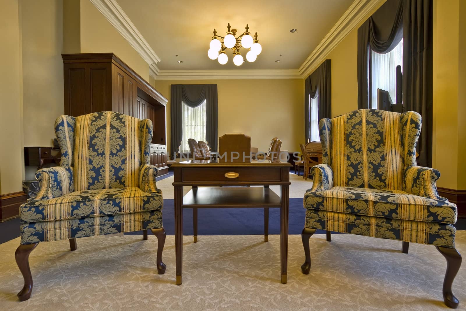 Antique Furniture in Historic Building Conference Room