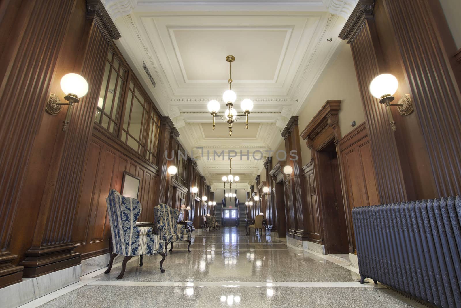 Courtroom Lobby in Historic Pioneer Courthouse Portland Oregon