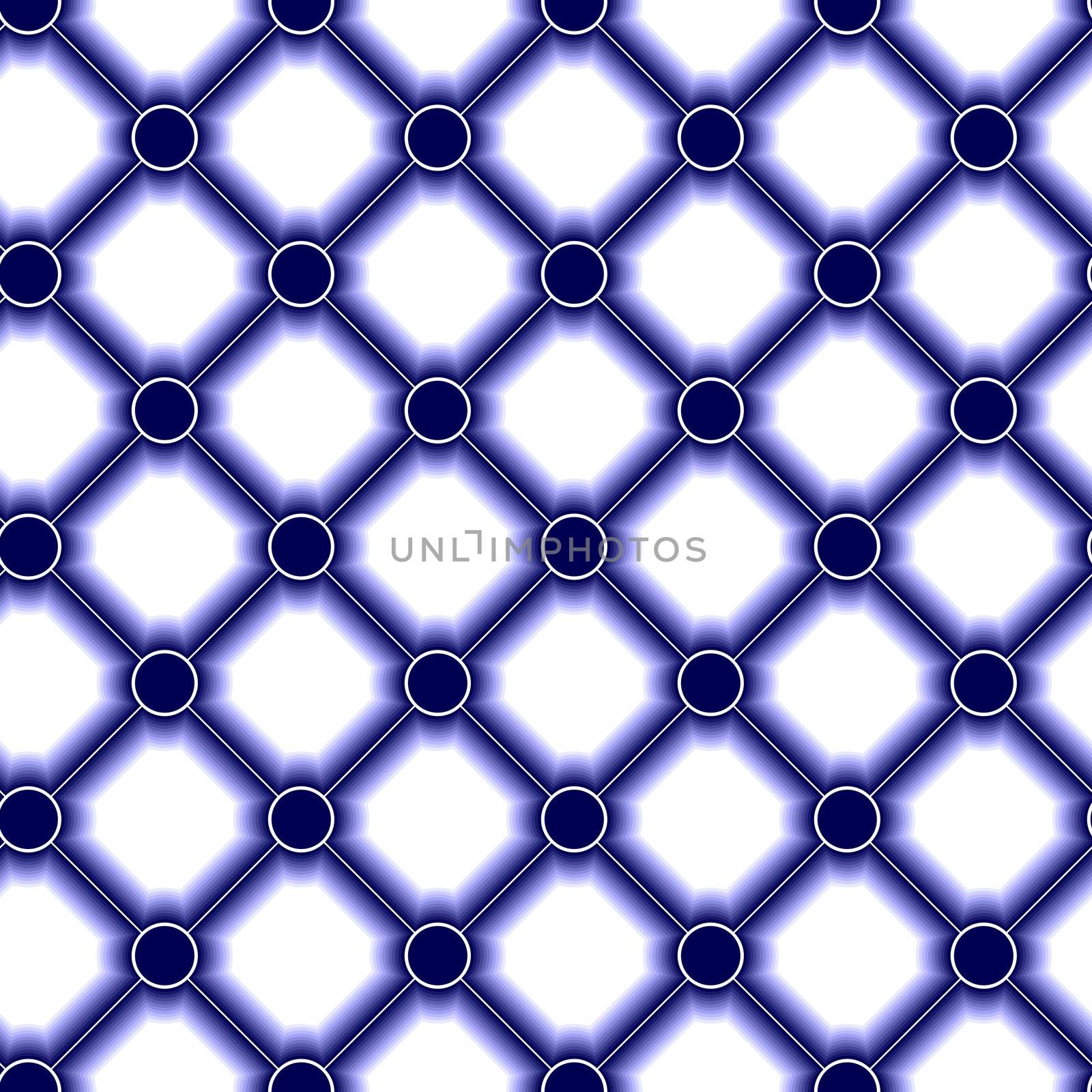 round and square ceramic tiles pattern, abstract seamless texture; vector art illustration