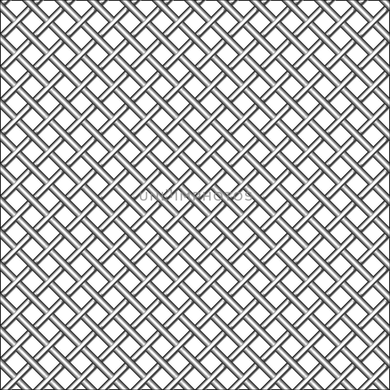 design with metallic realistic mesh, abstract seamless pattern; vector art illustration