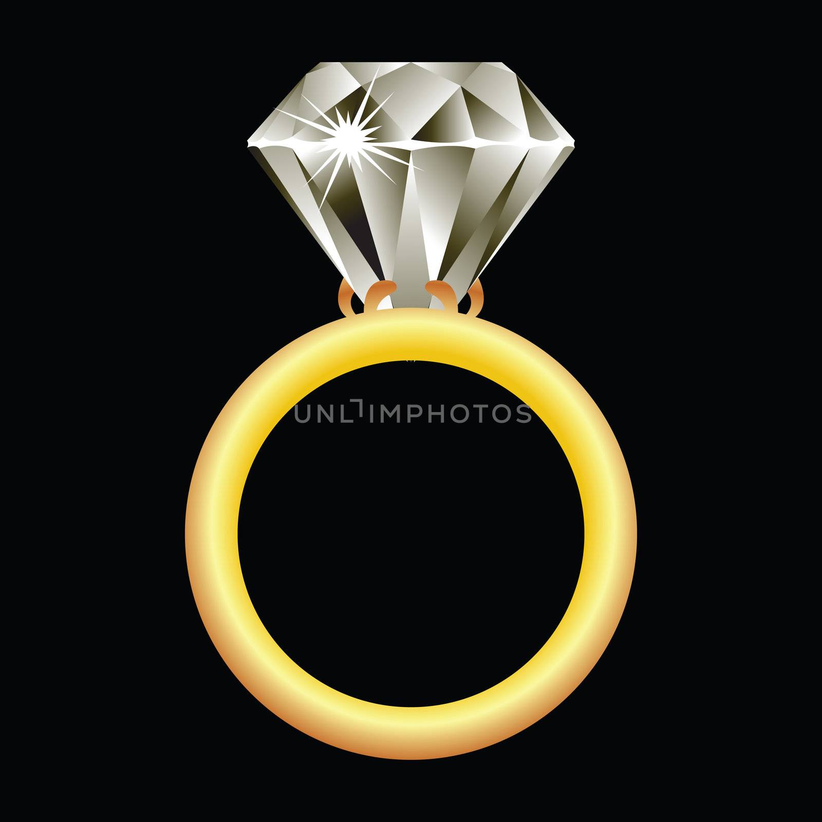 diamond ring against black by robertosch
