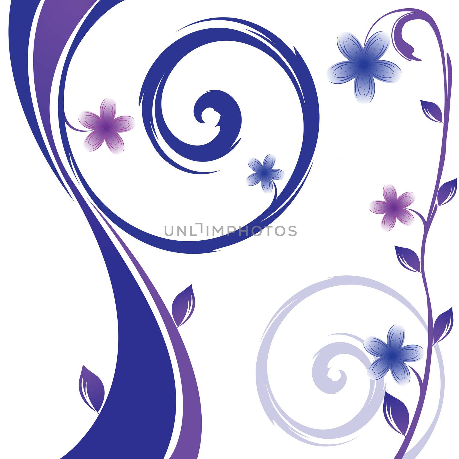 vector floral design, abstract art illustration