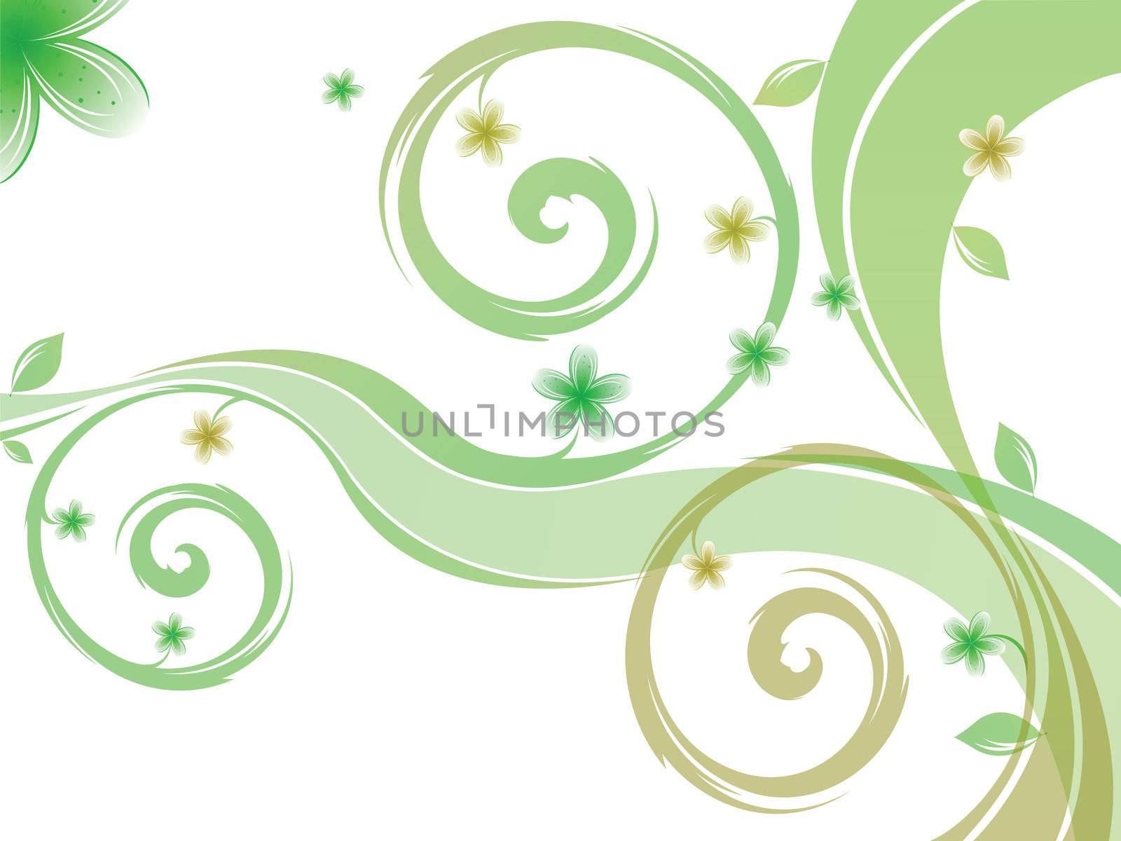 vector floral background, abstract art illustration