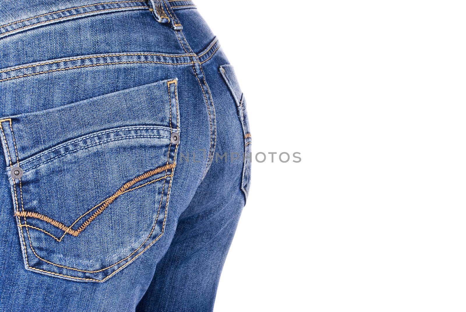 women wearing a pair of blue jeans by caldix