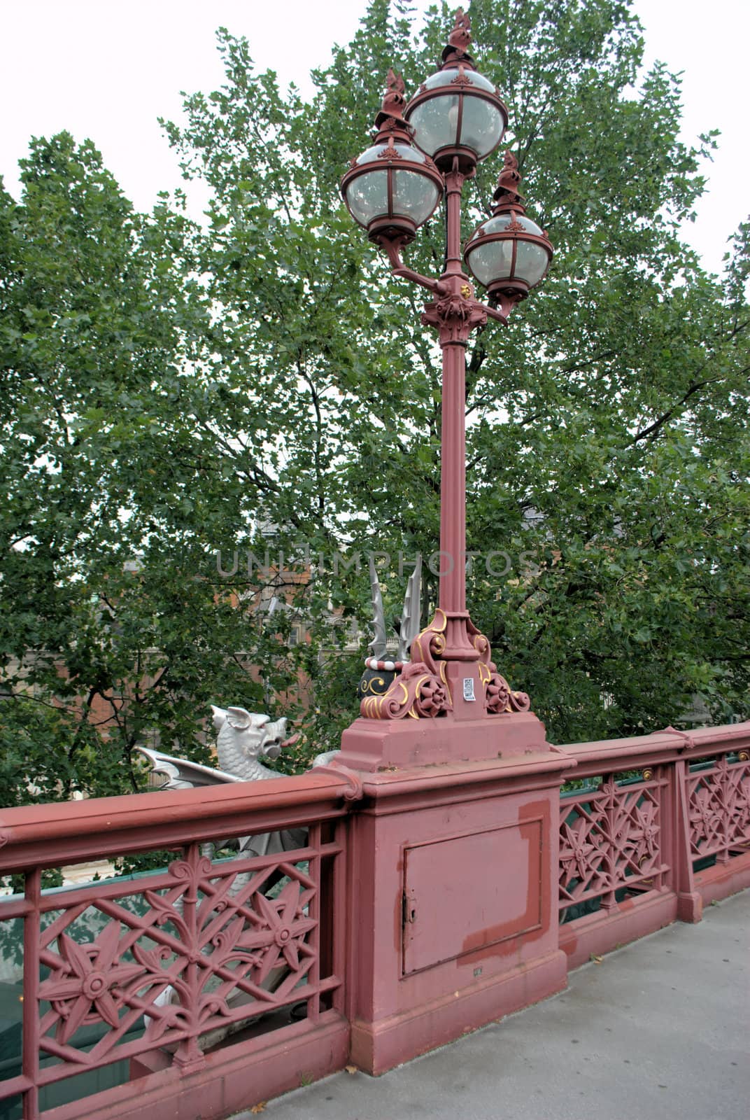 Cast iron fence at holborn in london