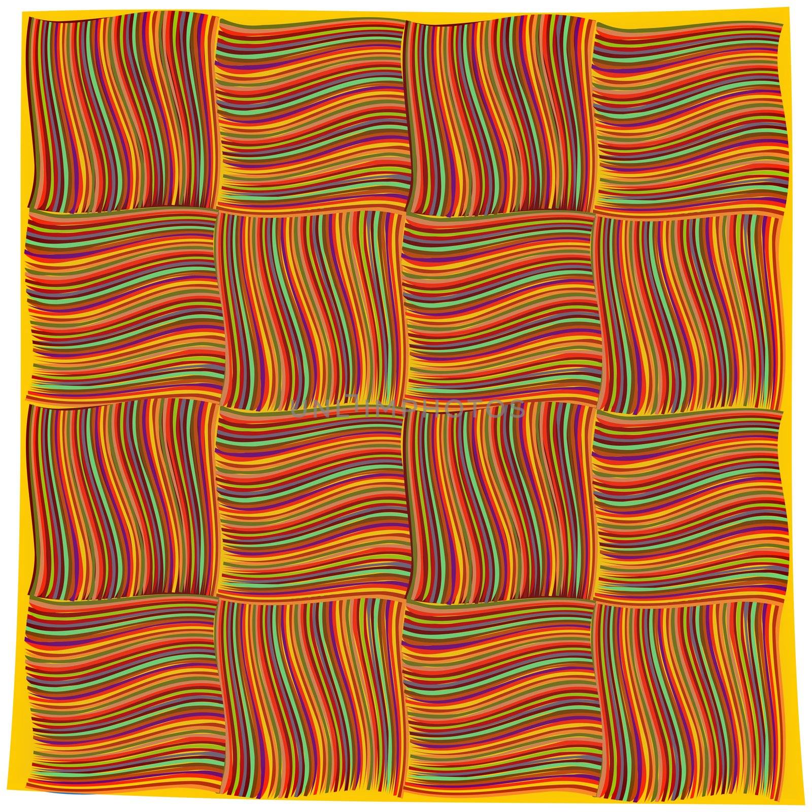 orange handkerchief against white background, abstract vector art illustration