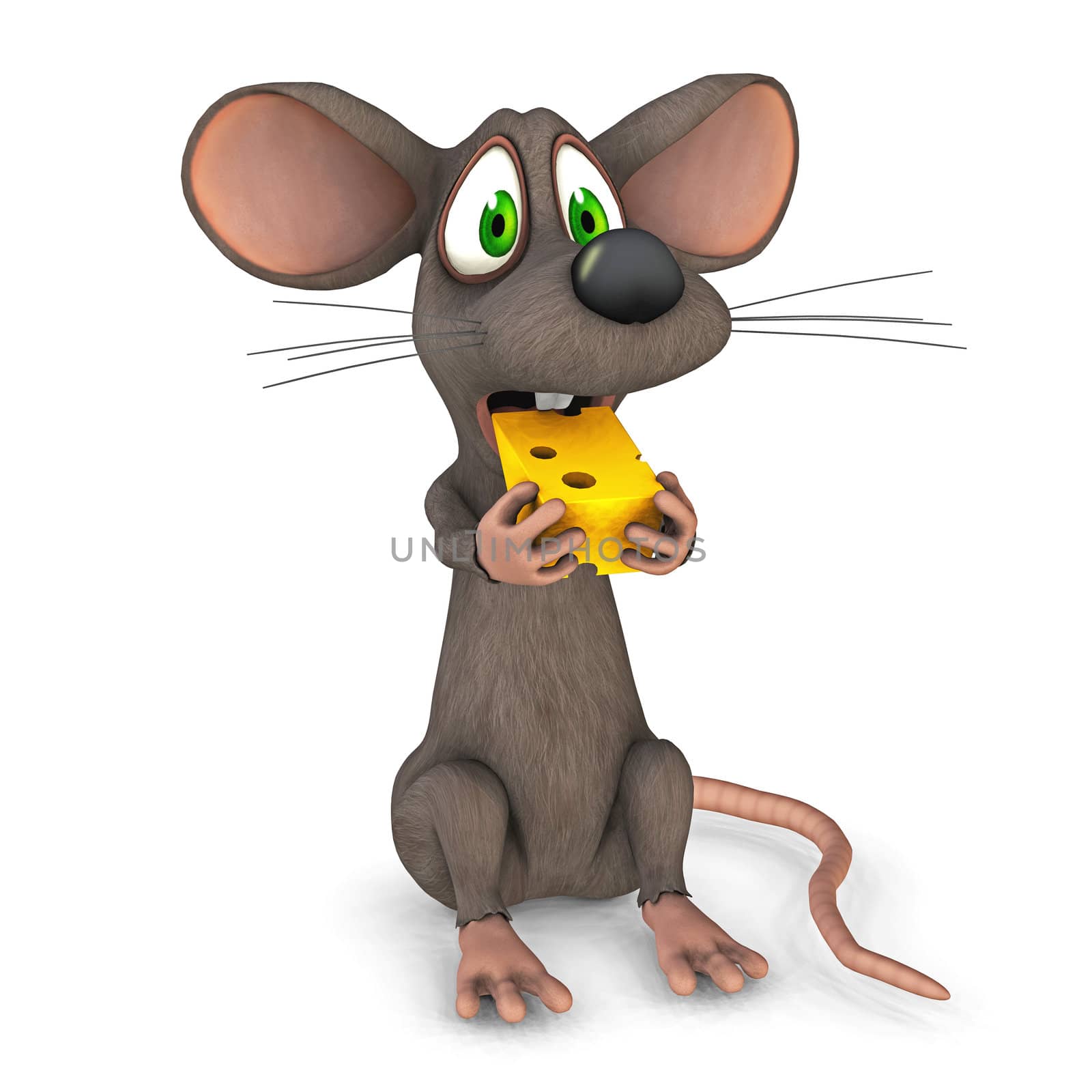 3d render of a toon mouse