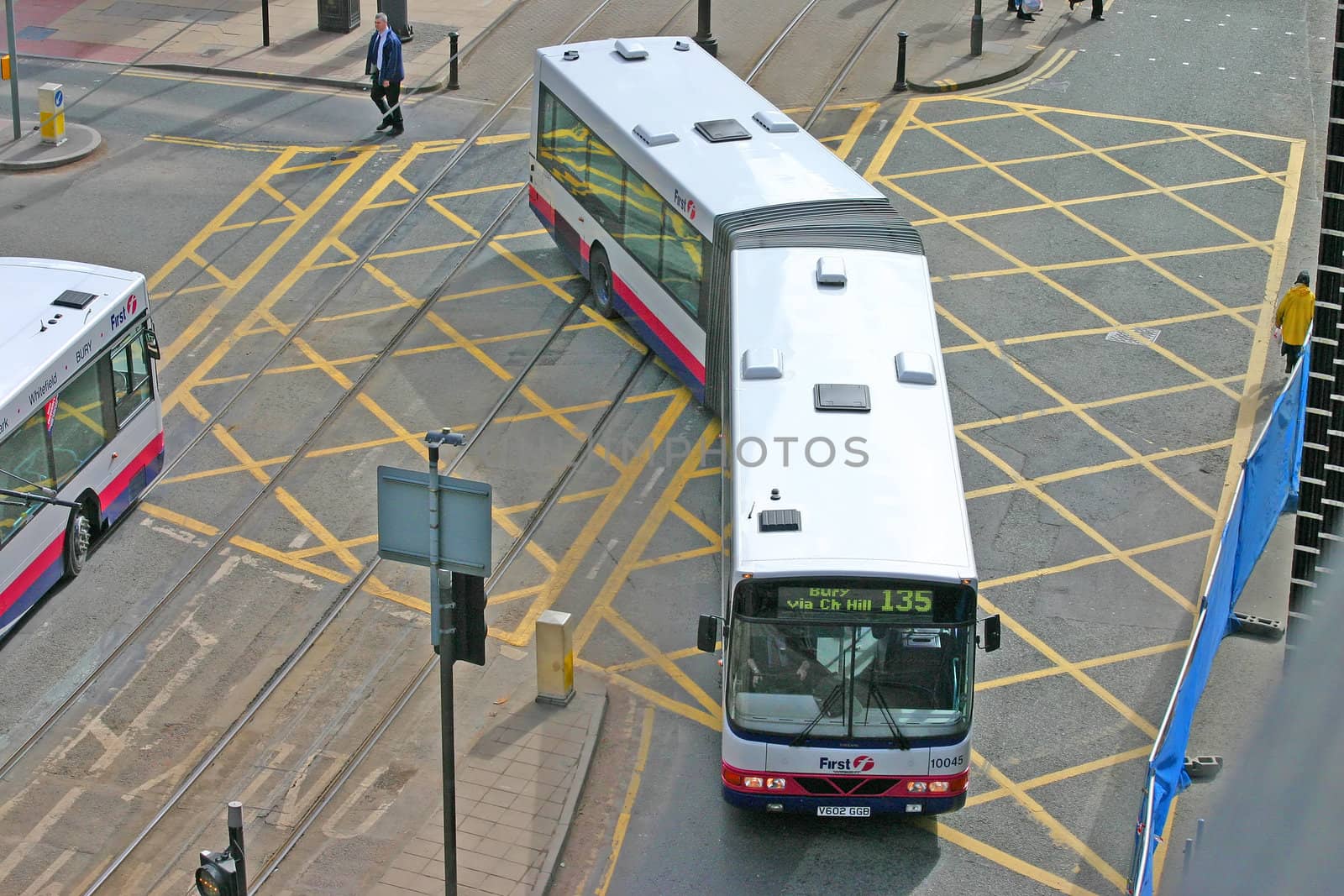 Articulated Bus In Manchester England UK