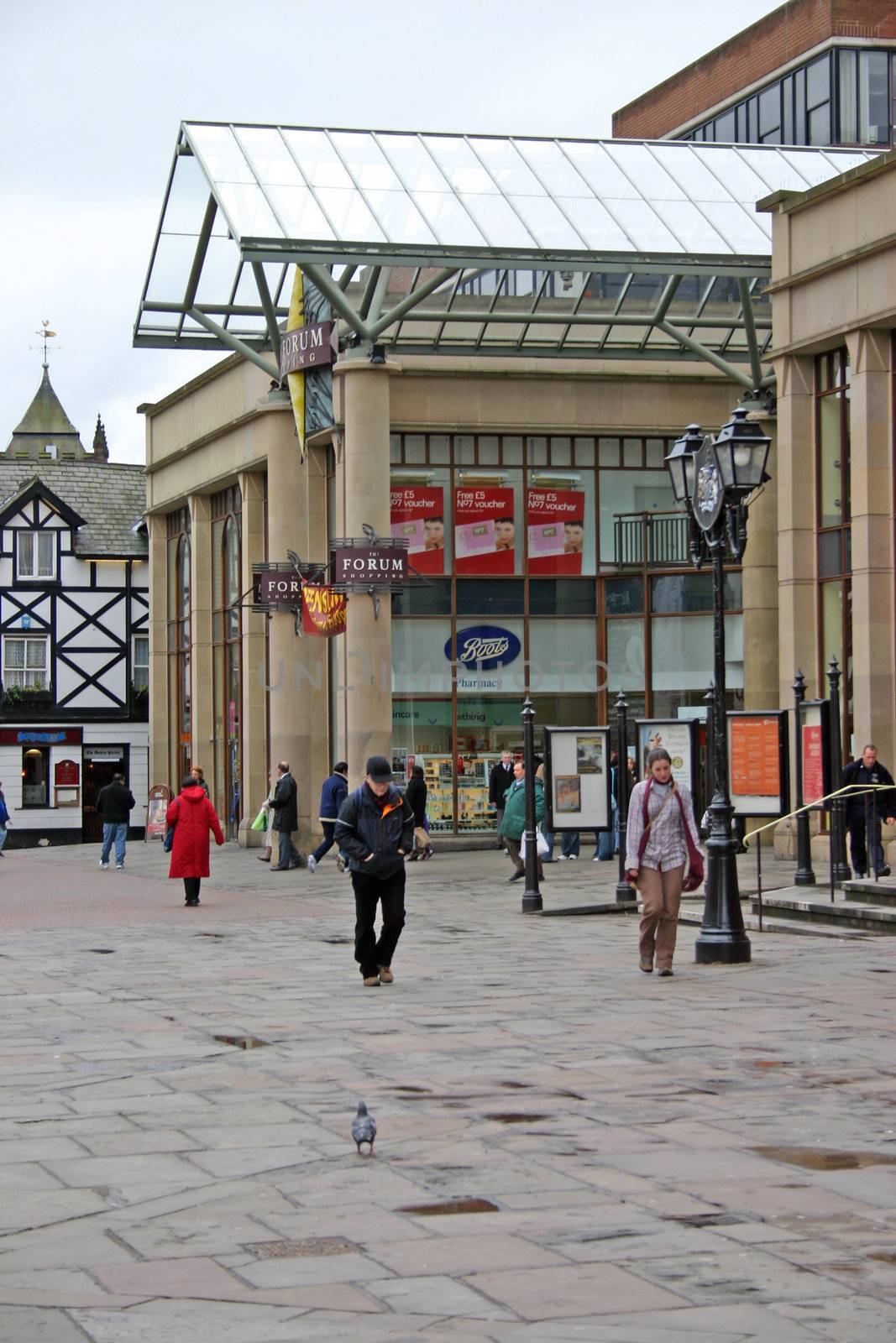 Shoppers in Chester England