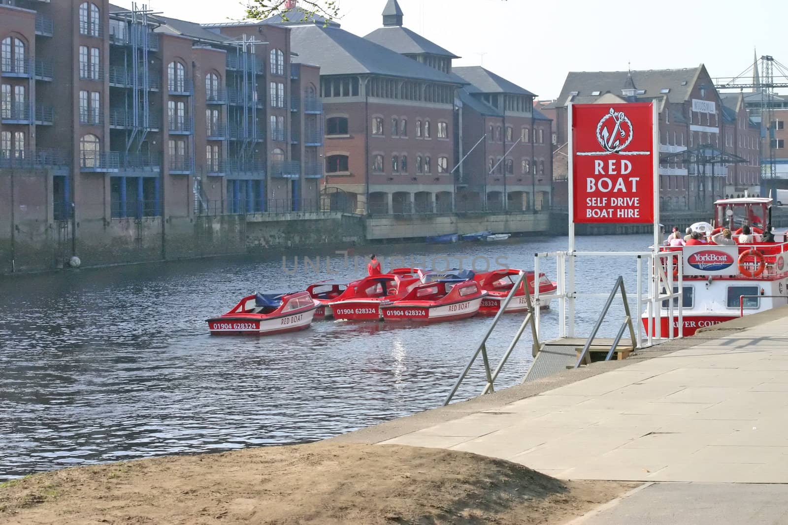 Tourist Motor Boats in York England by green308