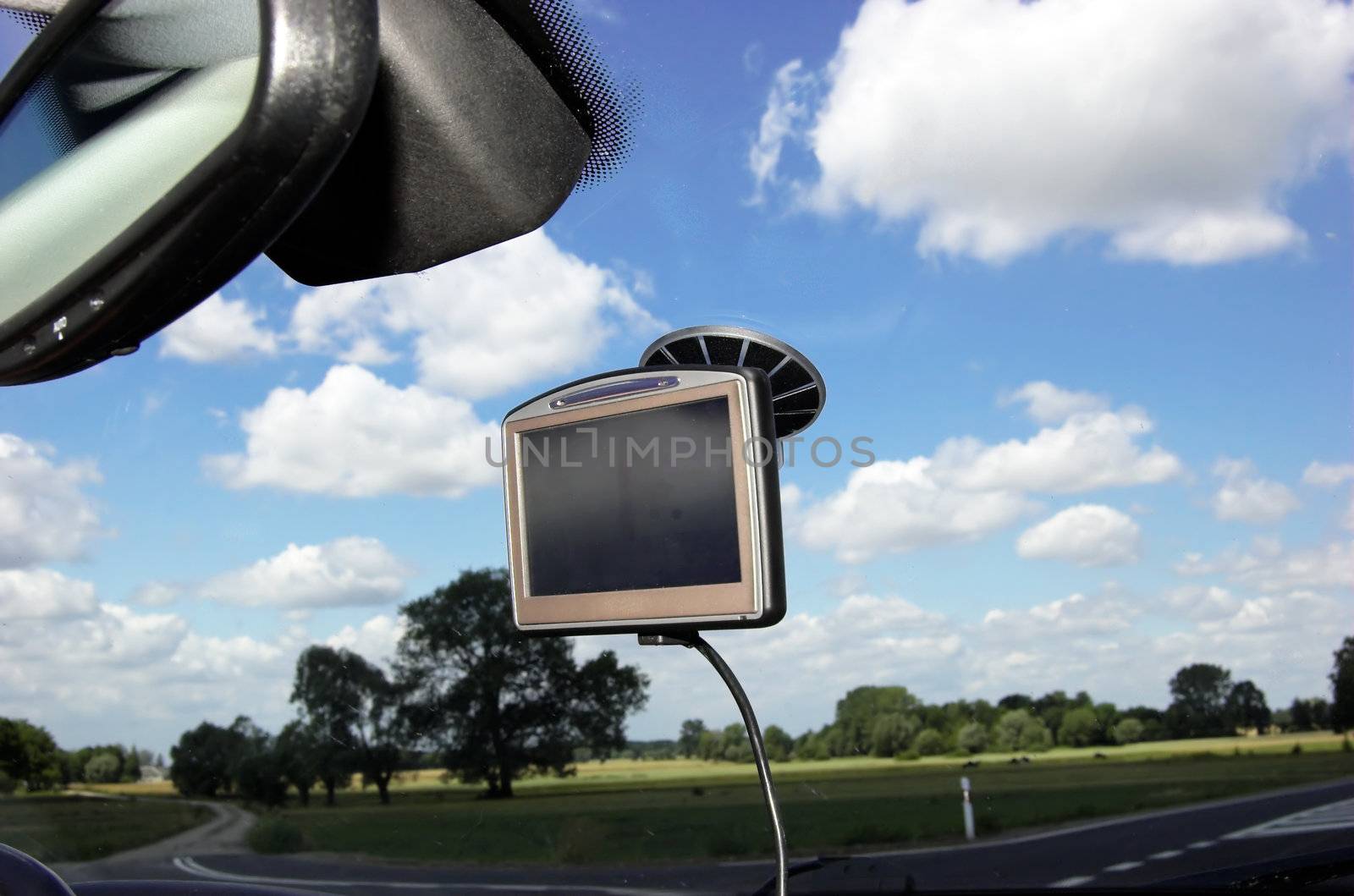 GPS on car window by johnnychaos