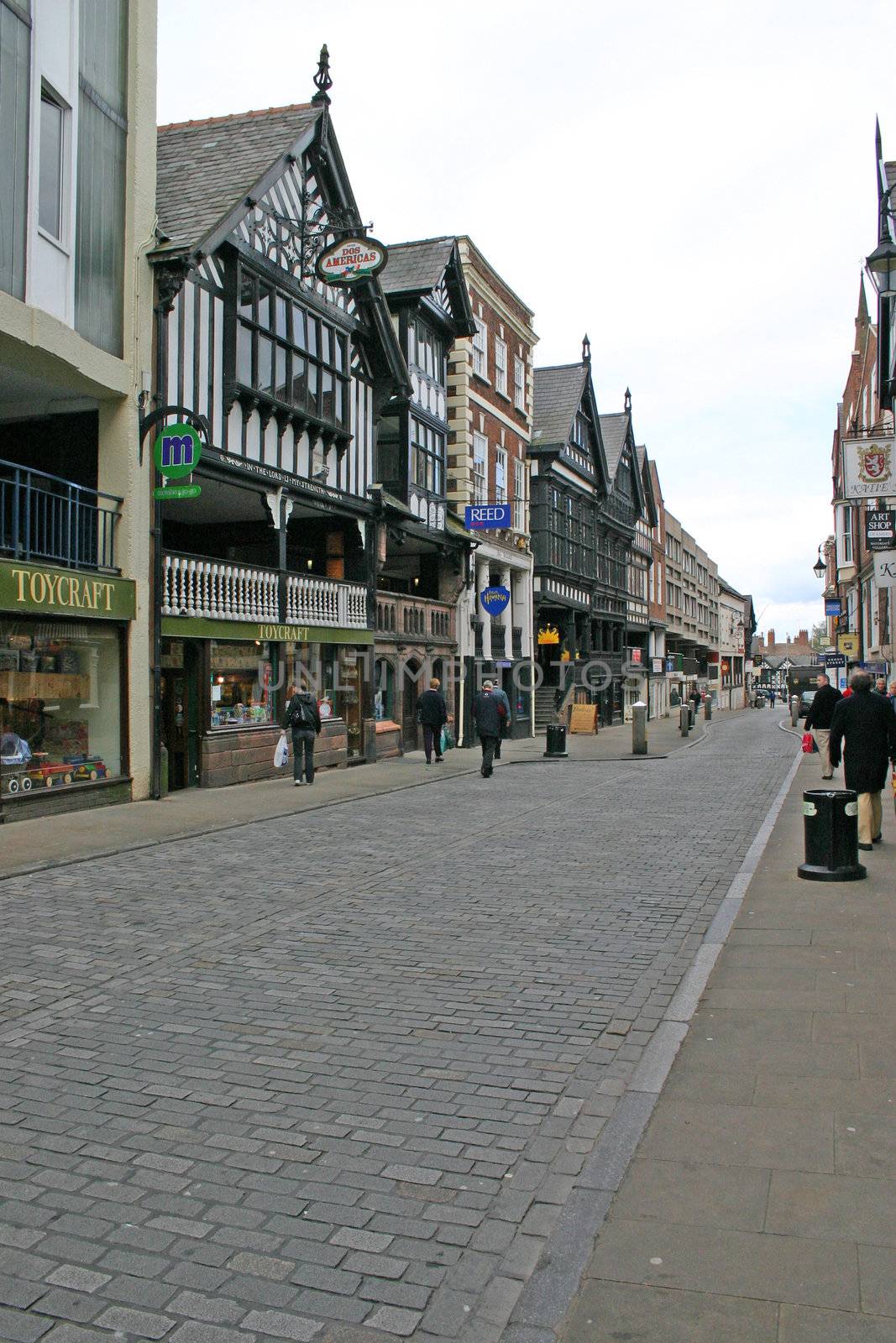 Shoppers in Chester UK