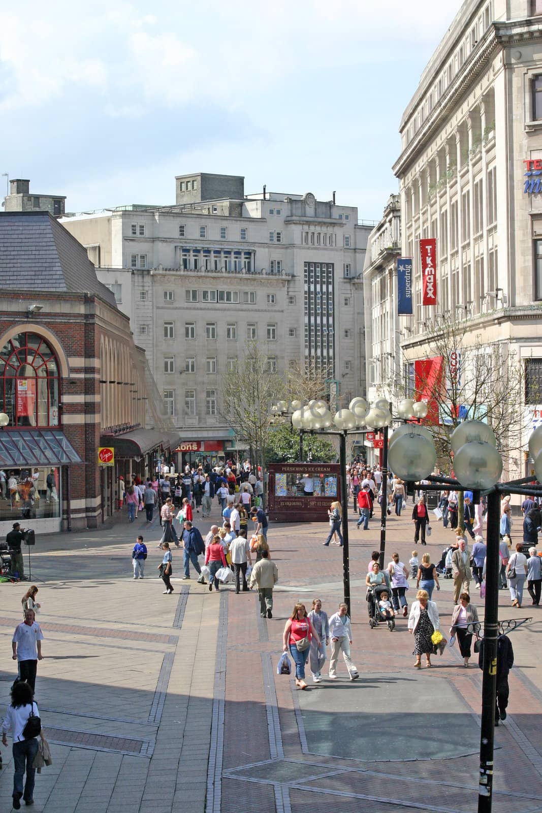 Shoppers in Liverpool England