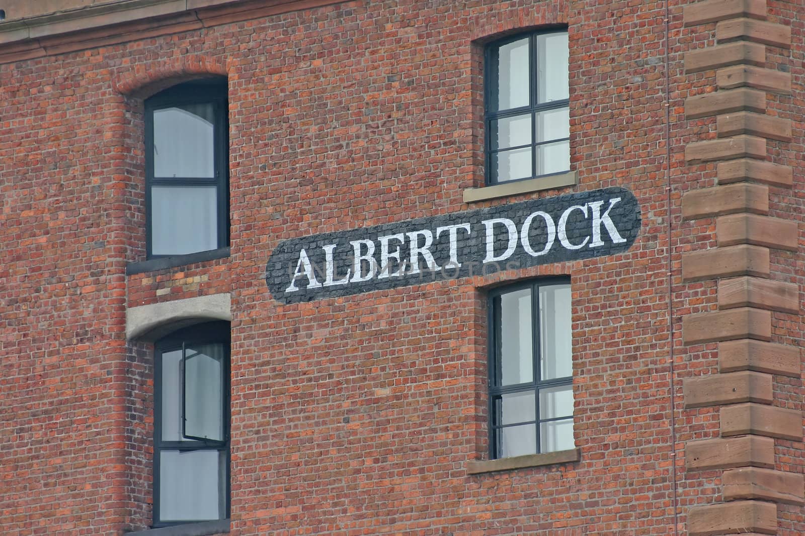 Albert Dock Sign in Liverpool UK by green308