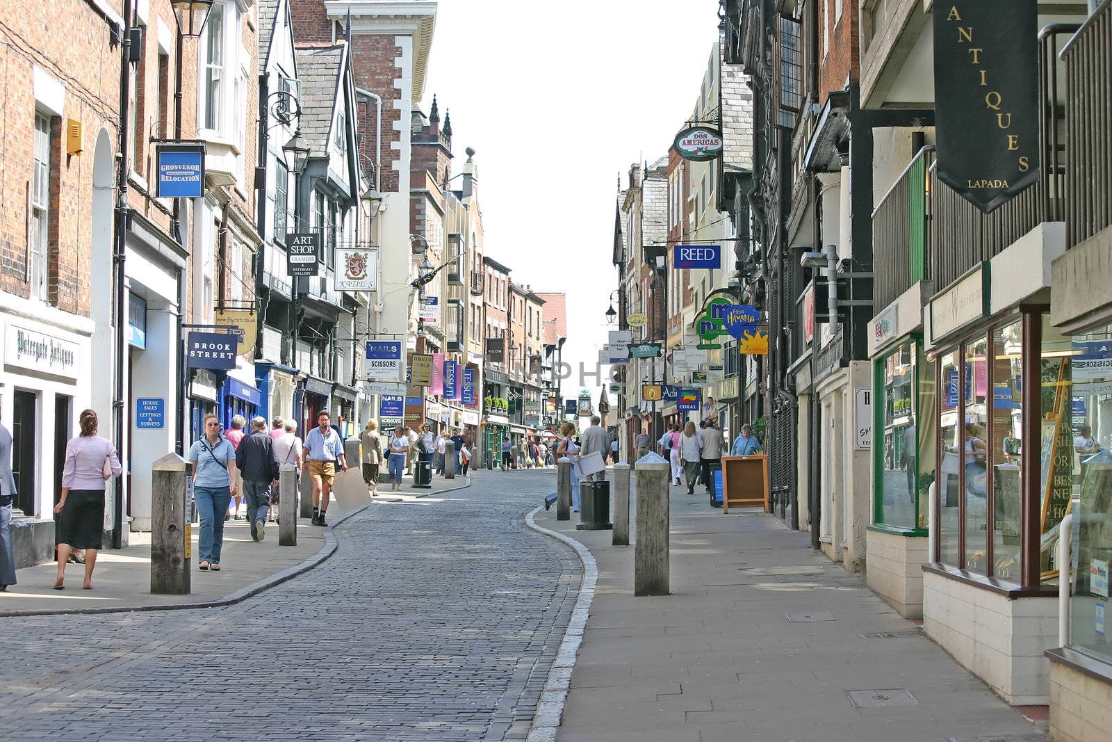 Shoppers in Chester