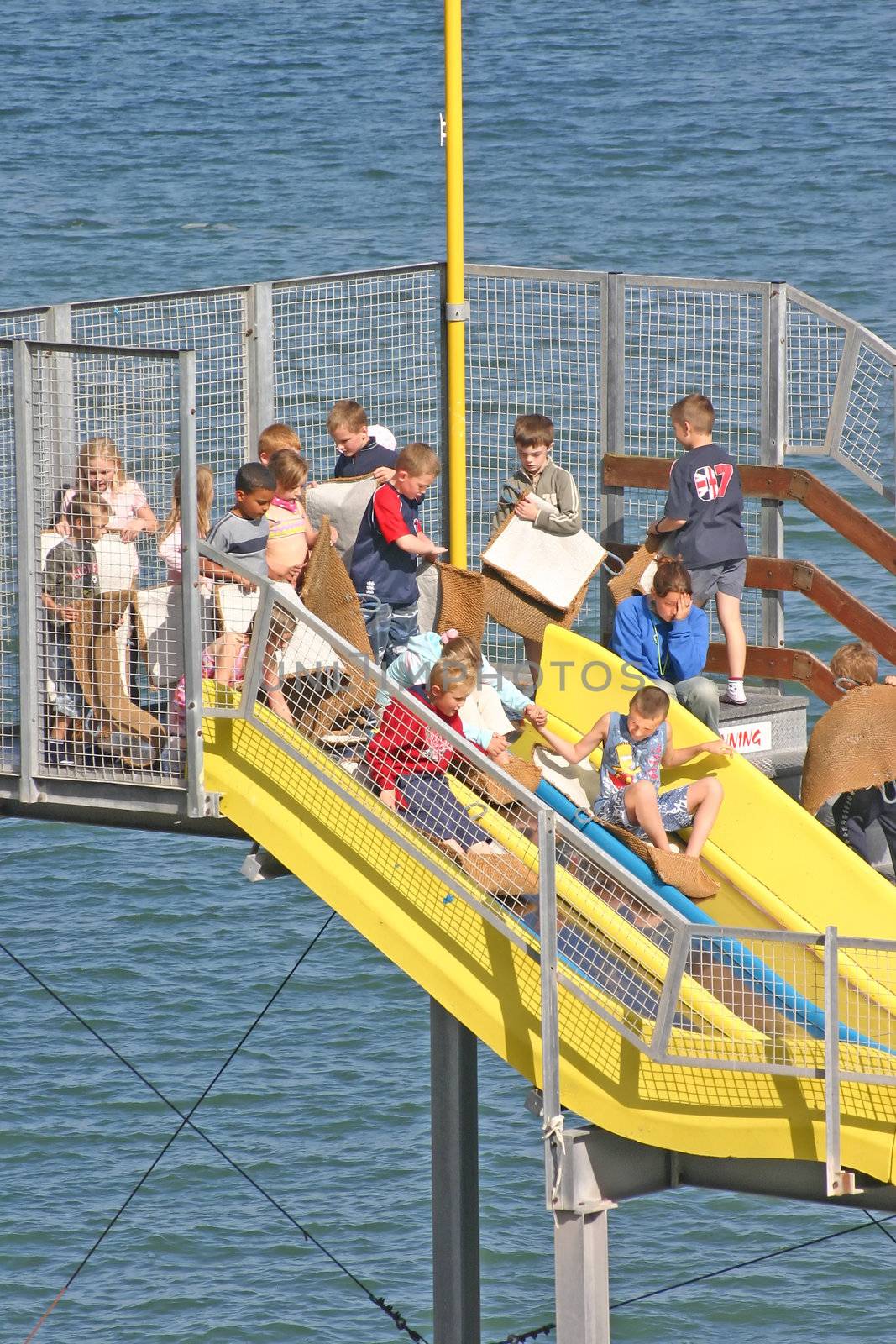 Kids Slide on Iron Pier in Llandudno North Wales by green308