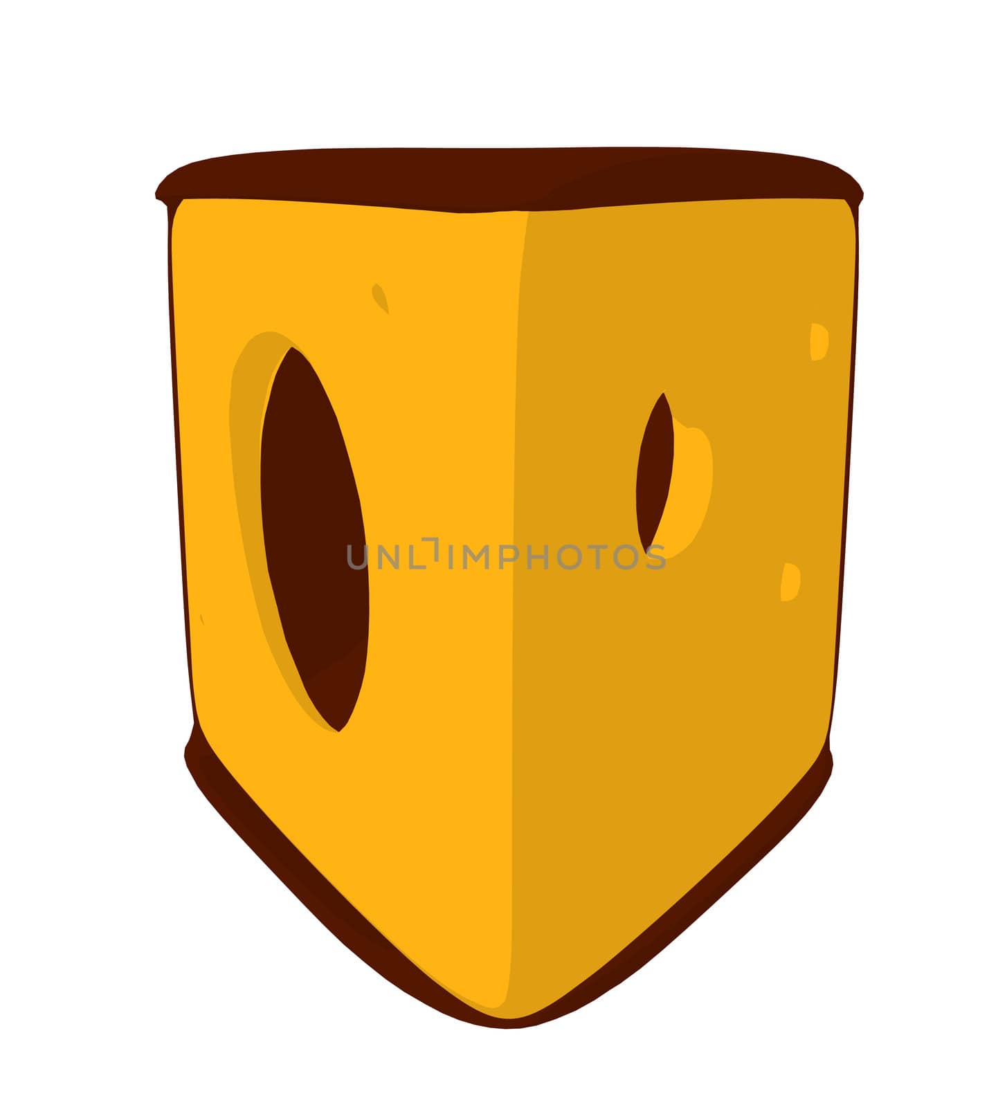 Cheese slices silhouette illustration on a white background