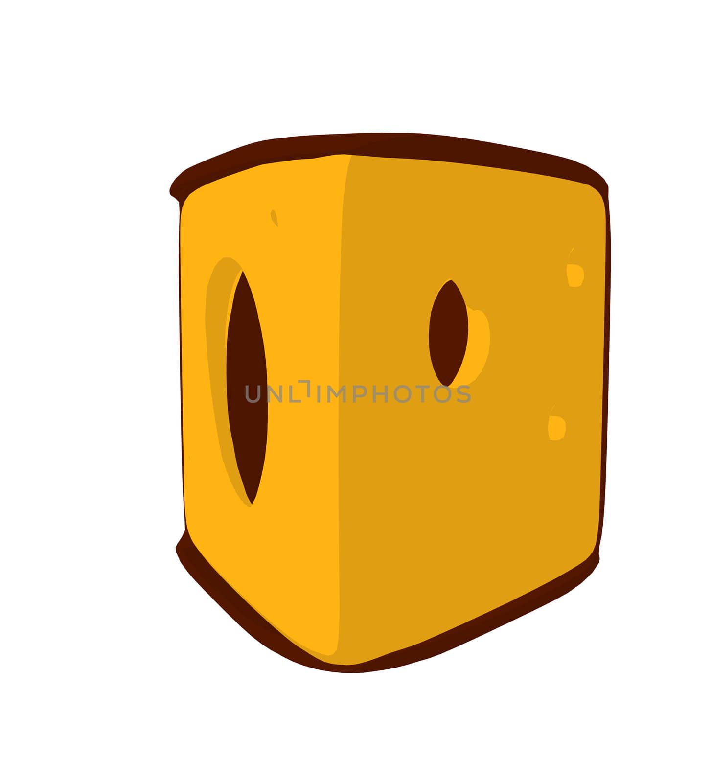 Cheese slices silhouette illustration on a white background