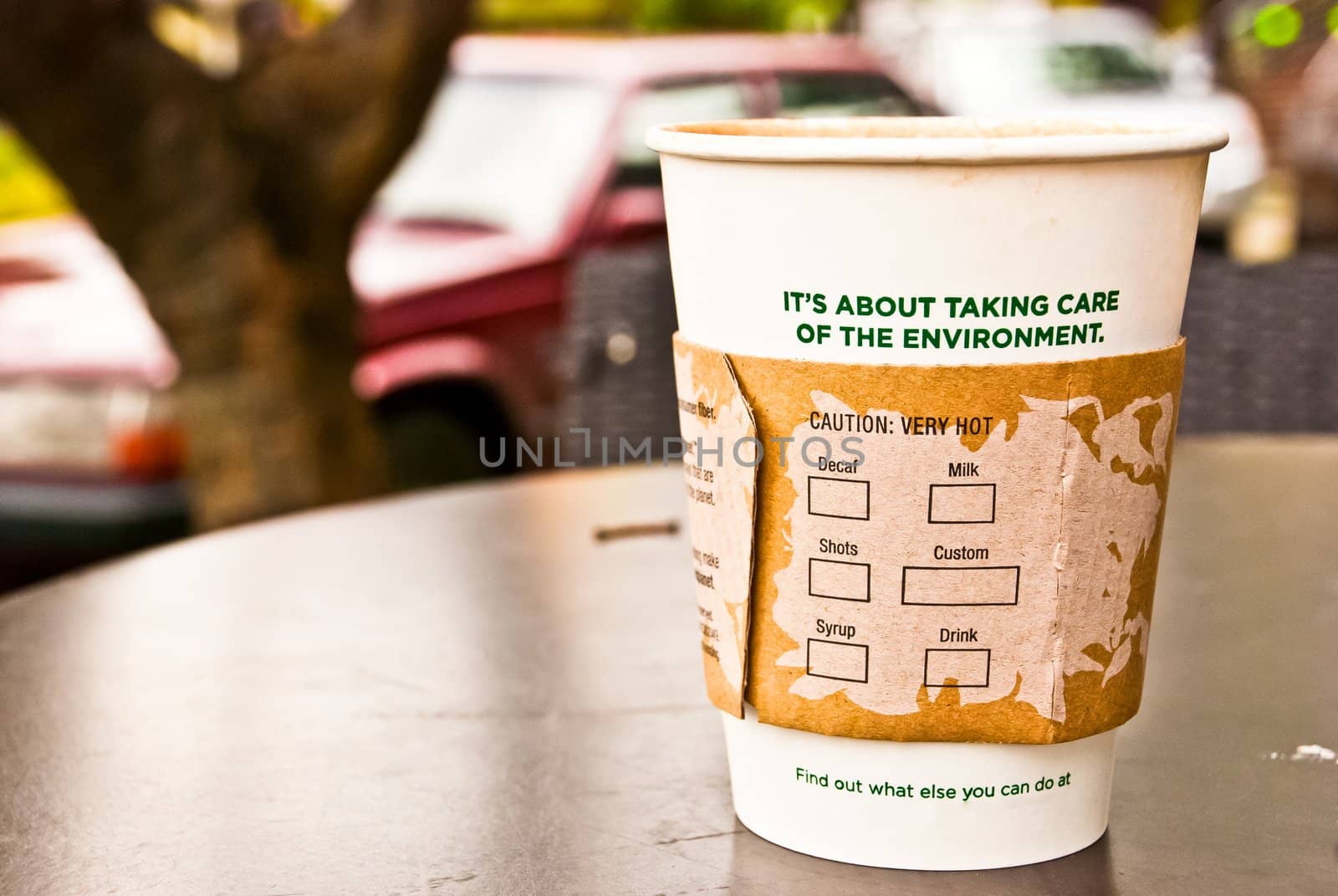 a cup of hot coffee in paper cup for the environment
 by sasilsolutions