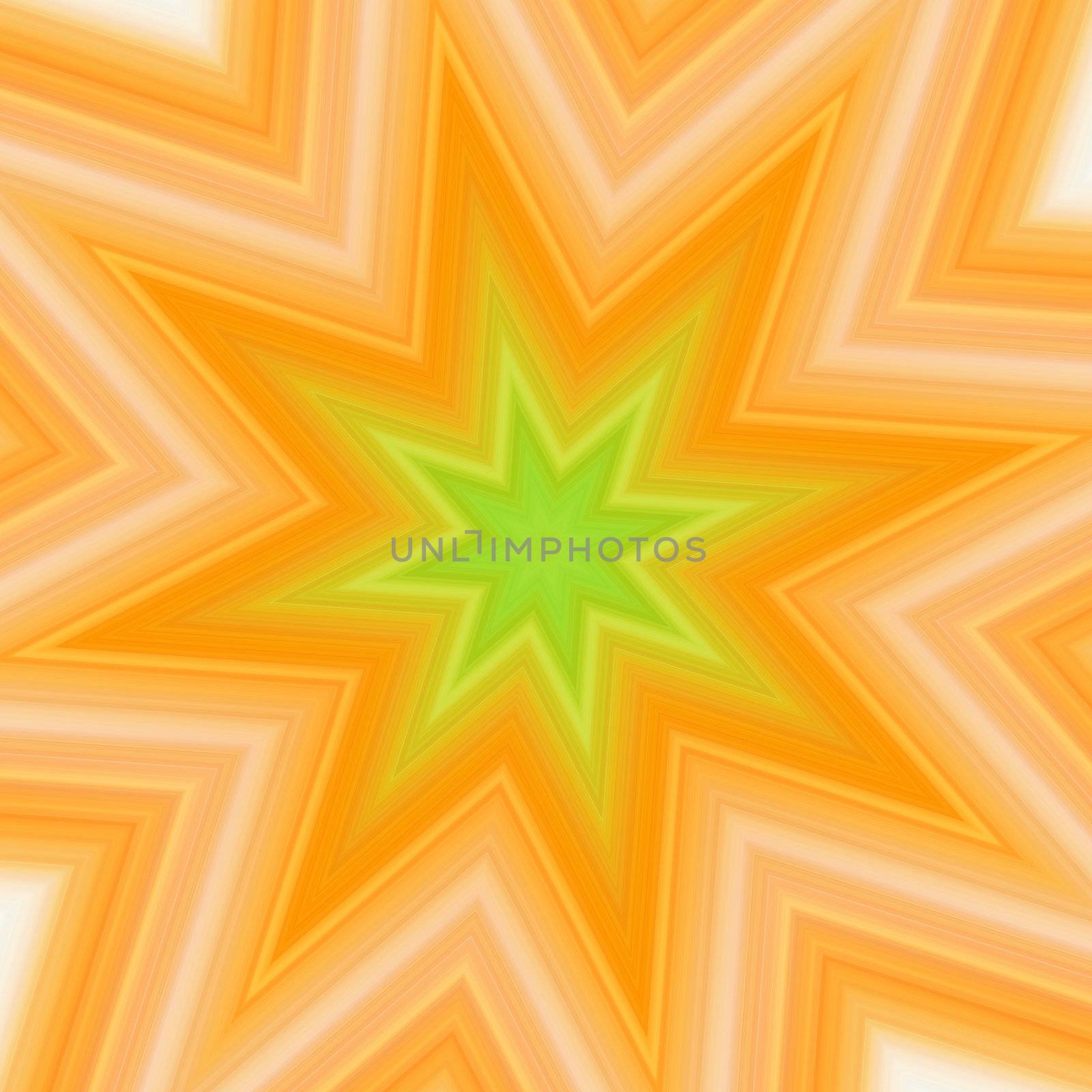 Yellow-green splash star. High resolution abstract image