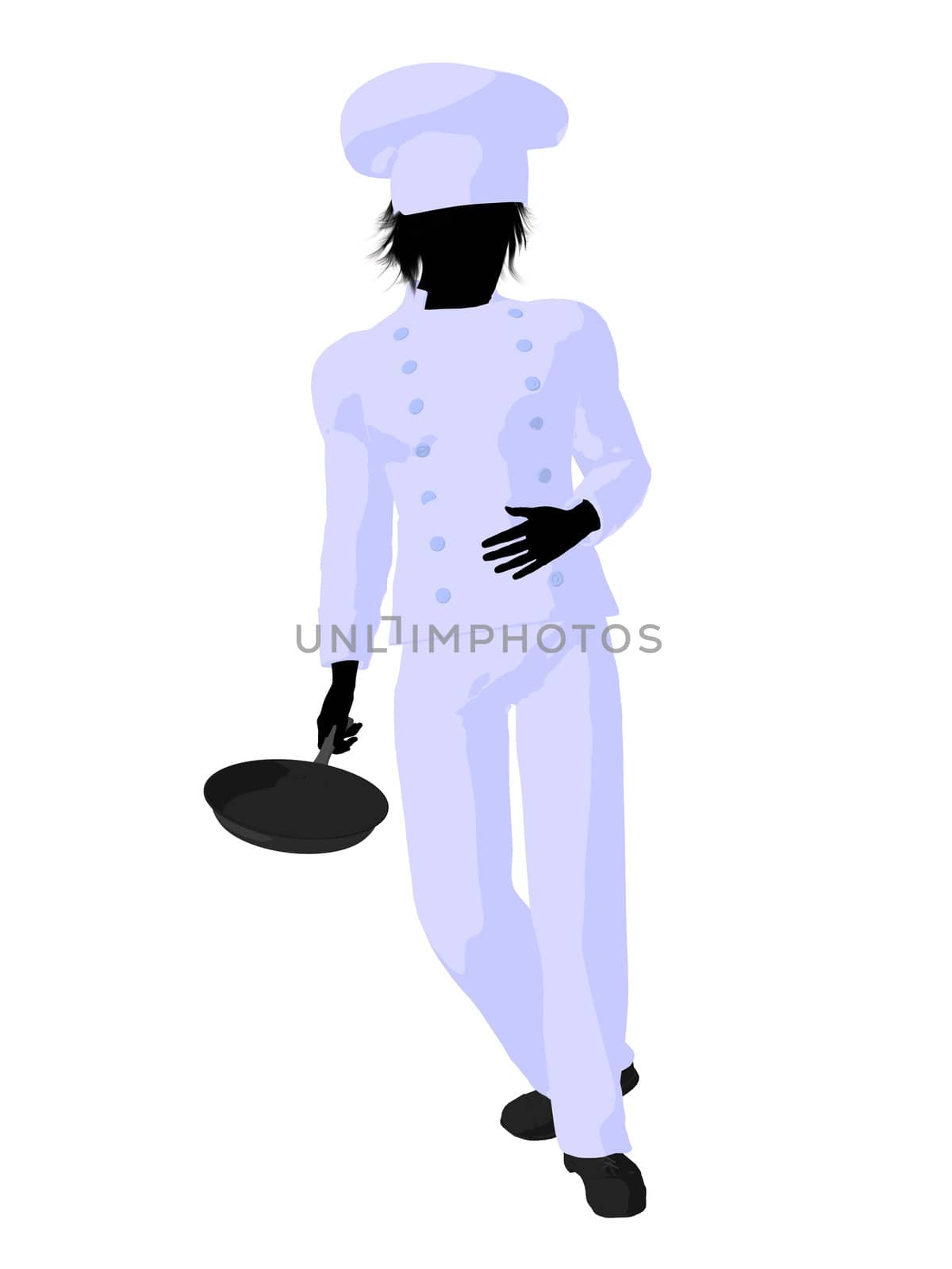 Male Chef Art Illustration Silhouette by kathygold