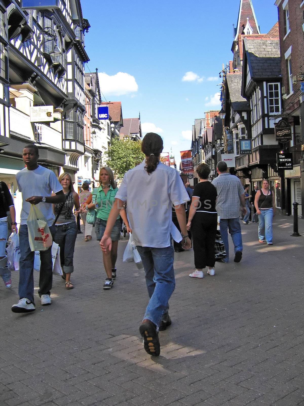 Tourists Shopping in Chester UK by green308