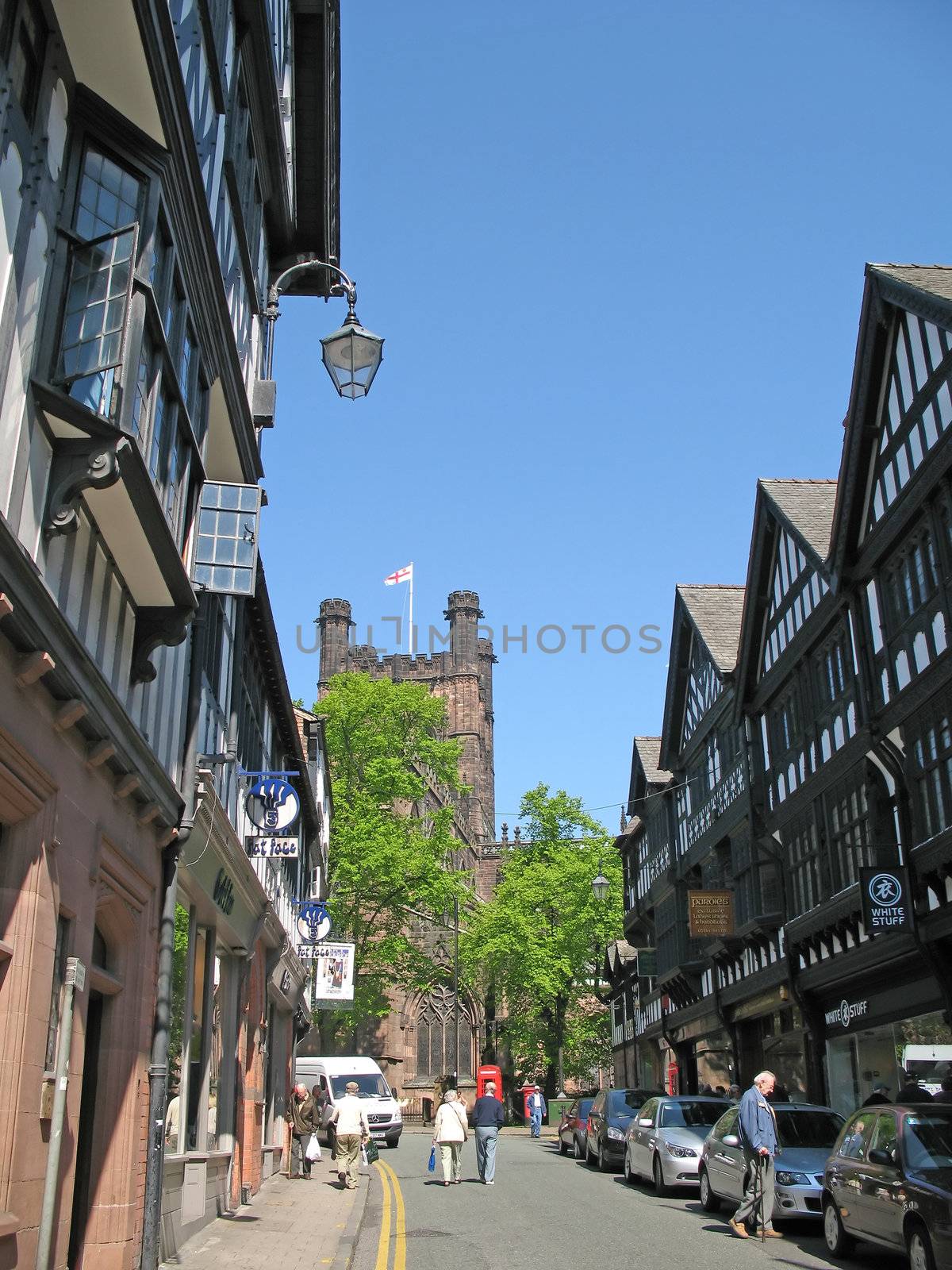 Shoppers in Chester England UK
