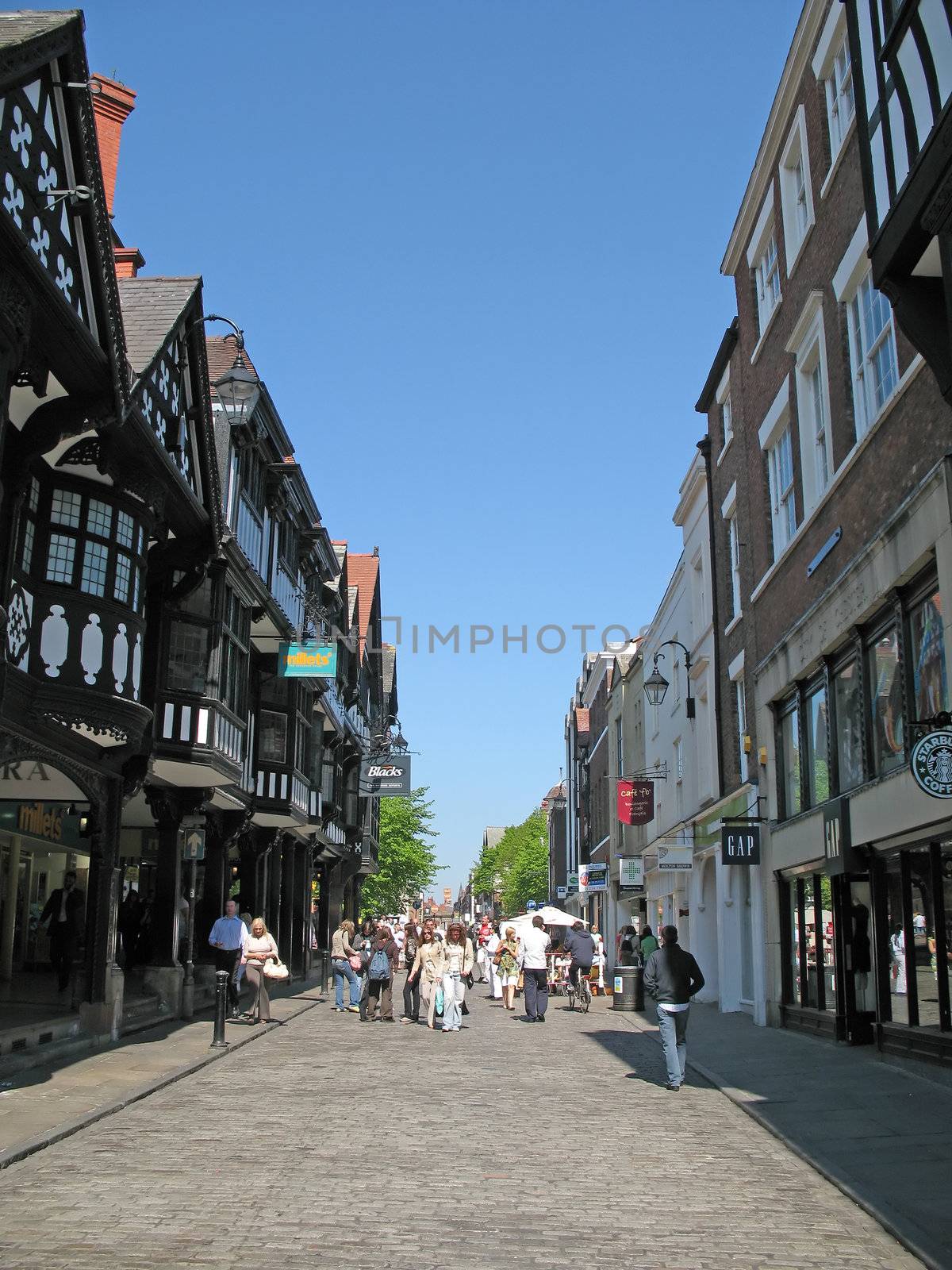 Shoppers in Chester England UK