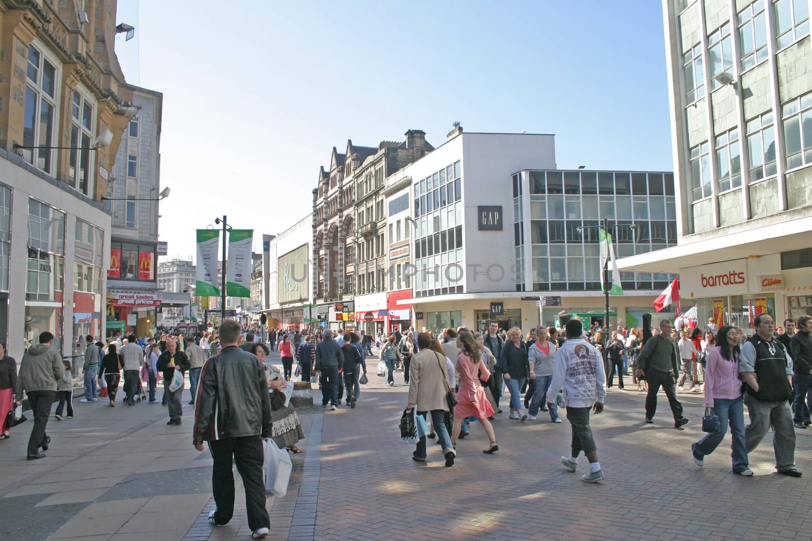 Shoppers in Liverpool England