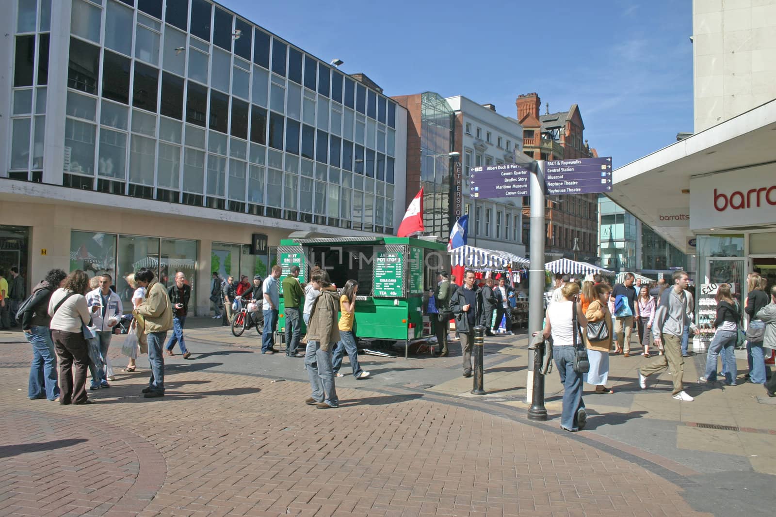 Shoppers in Liverpool England