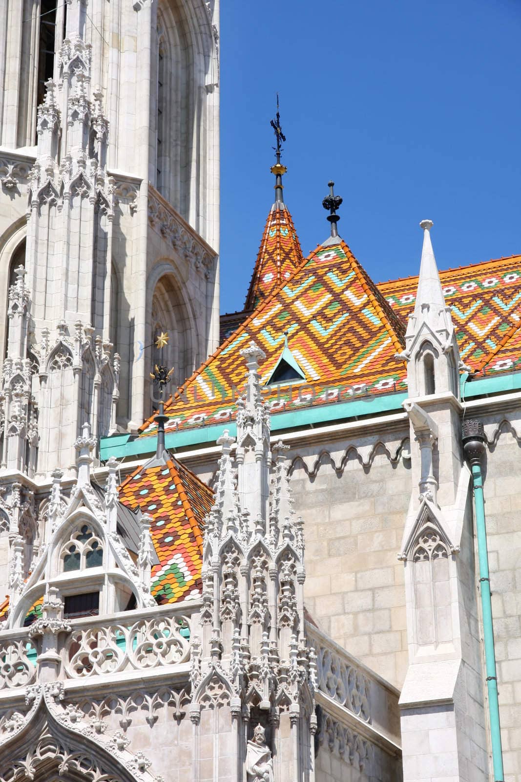 view of Matthias church in Budapest, Hungary