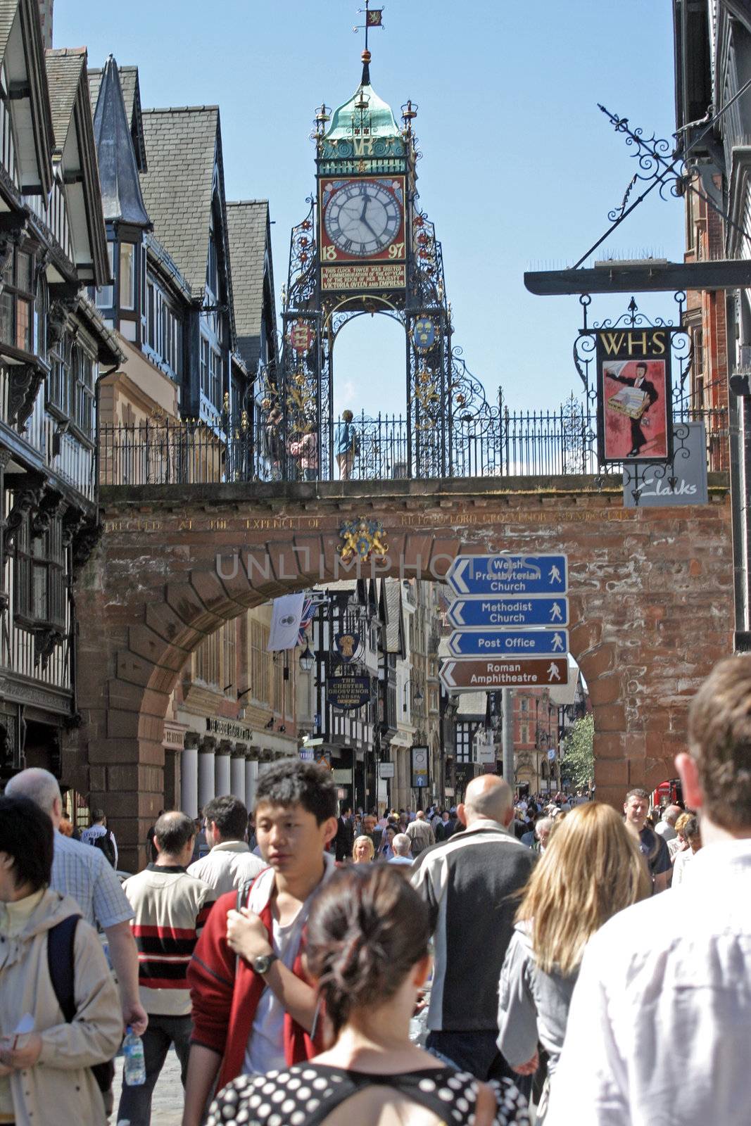 Shoppers and Tourists in Chester England