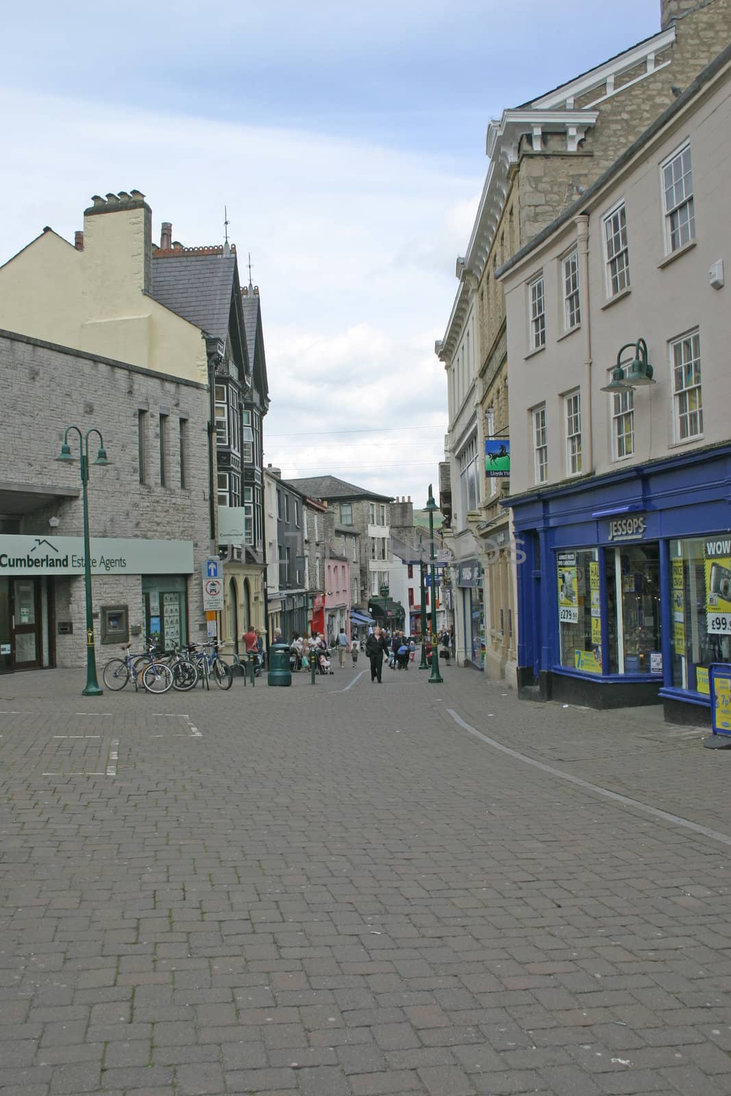 Quiet Day in Kendal Town Centre in Cumbria UK